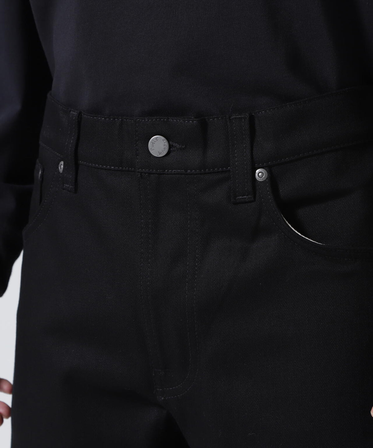 NUDIE JEANS/ヌーディージーンズ/LEAN DEAN /DRY EVER BLACK