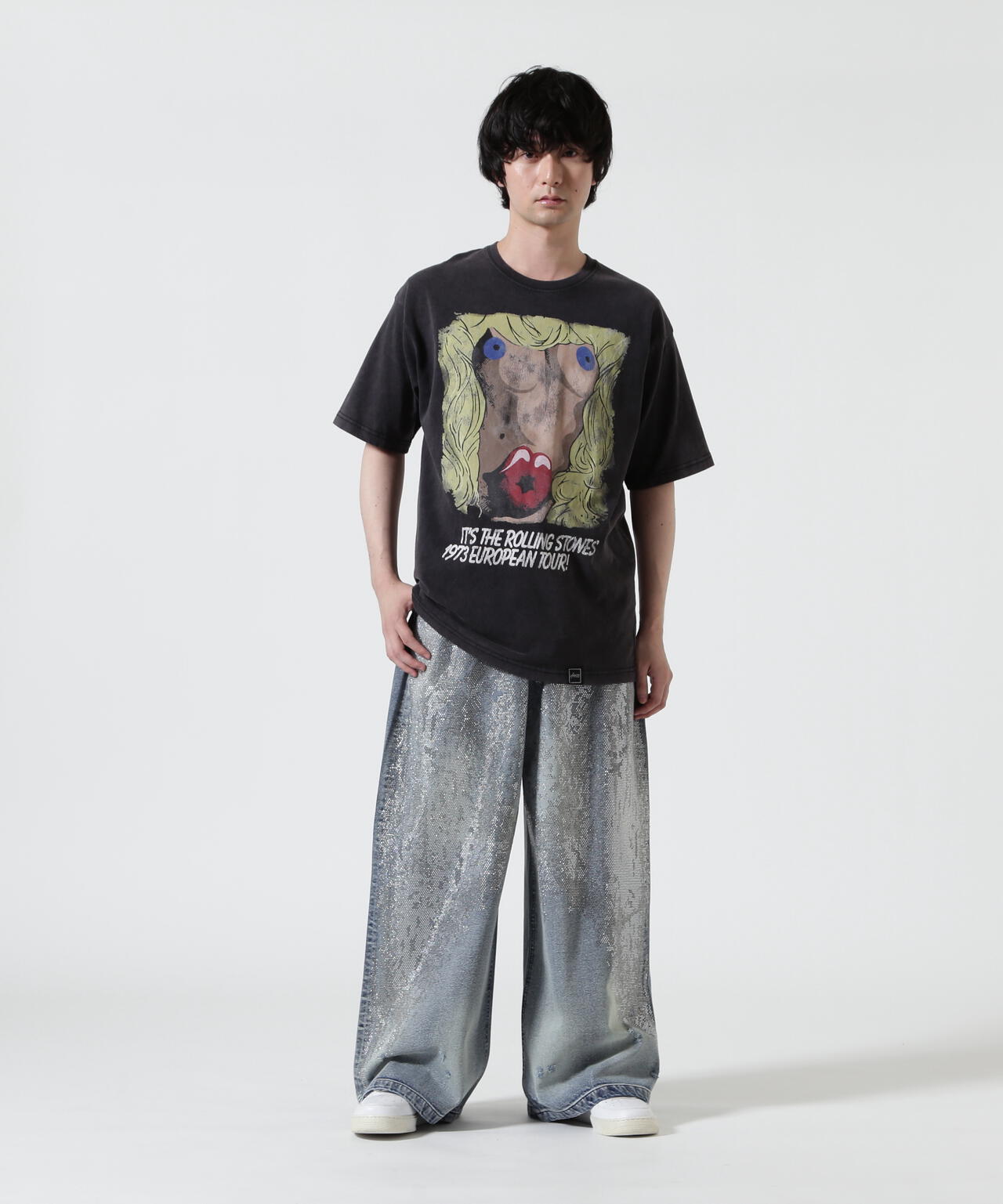 U/MUSIC(ユーミュージック)/THE ROLLING STONES SS TEE/BLACK