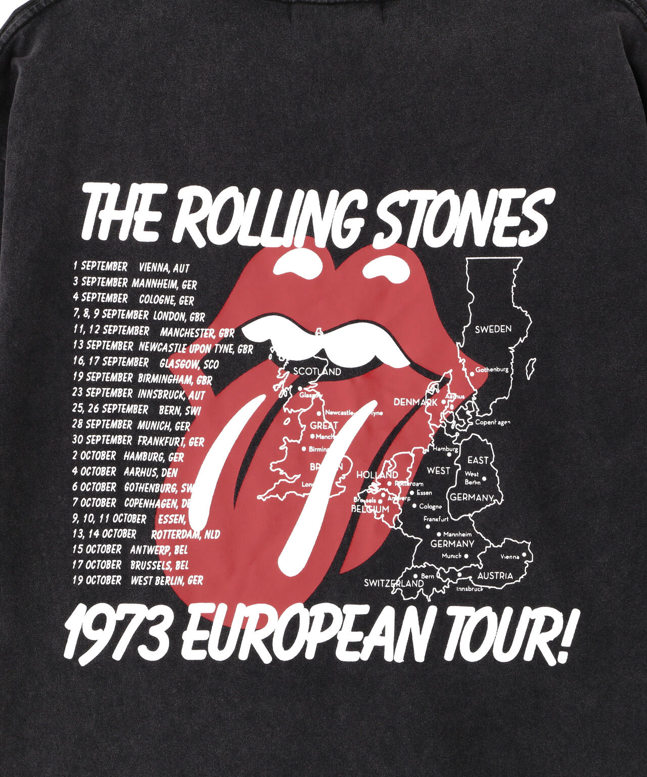 U/MUSIC(ユーミュージック)/THE ROLLING STONES SS TEE/BLACK