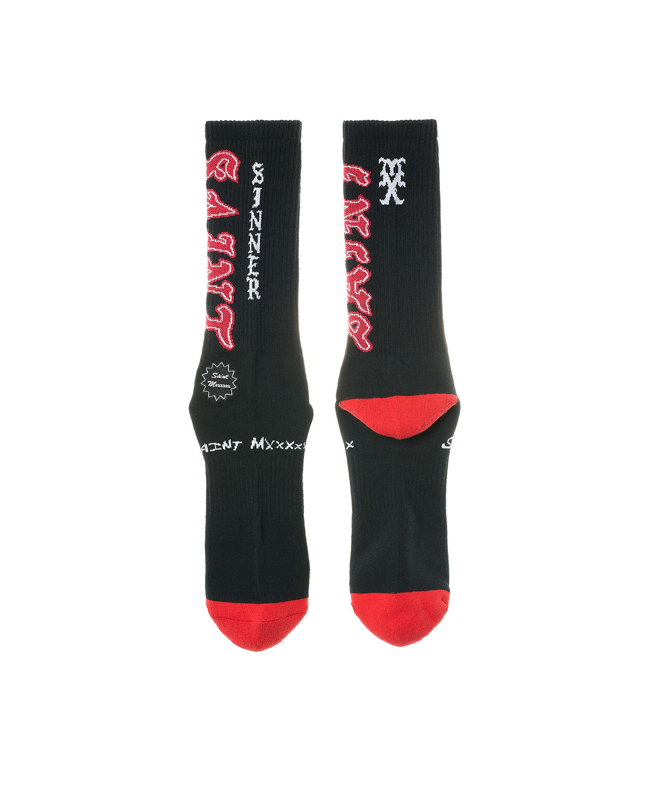 SAINT MICHAEL/セントマイケル/SOCKS/SAINT/BLACK+RED