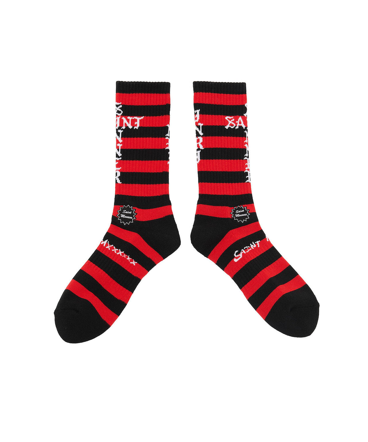 SAINT MICHAEL/セントマイケル/SOCKS/BORDER/BLACK+RED