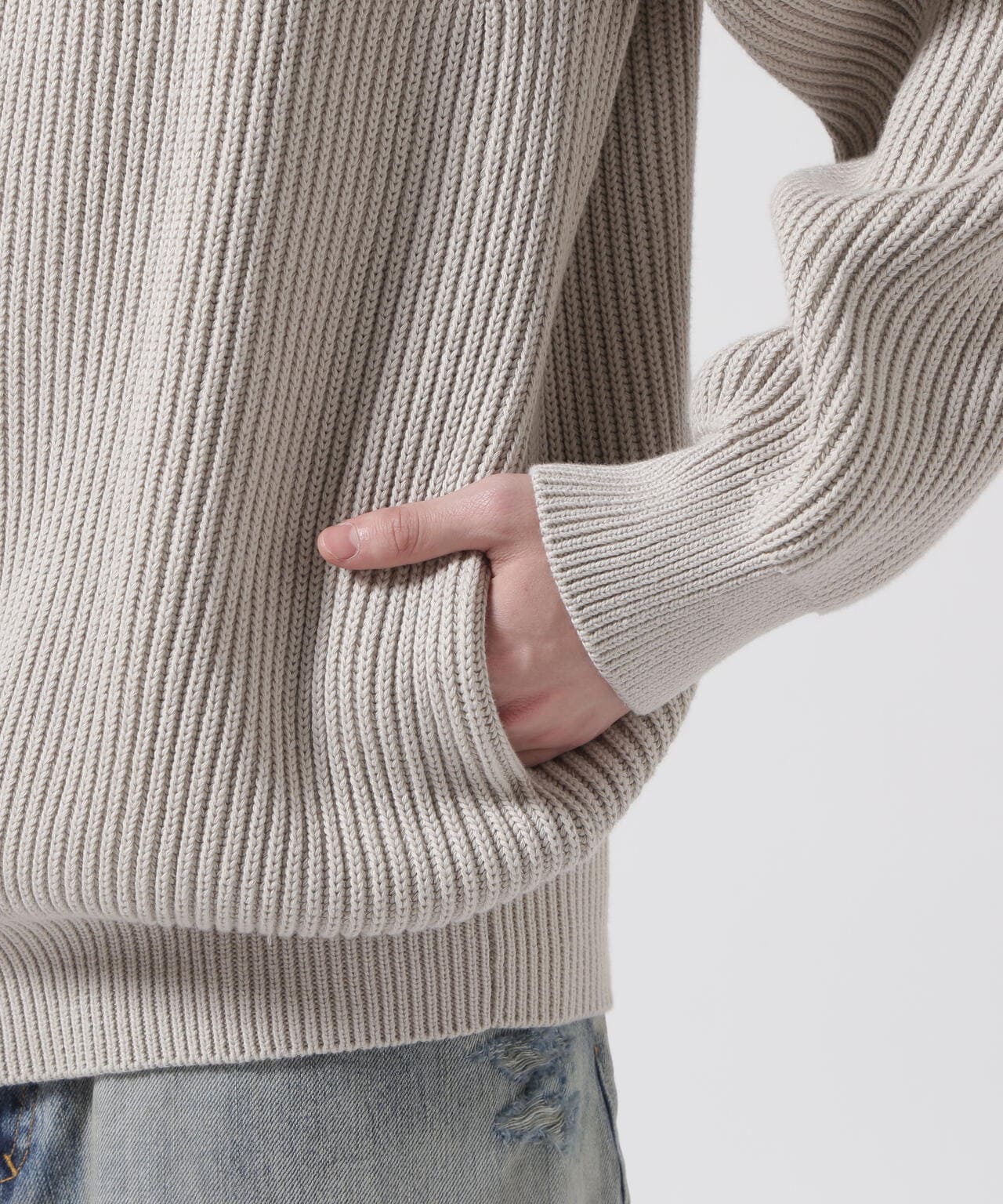 Toironier/トワロニエ/Half Zip Knit