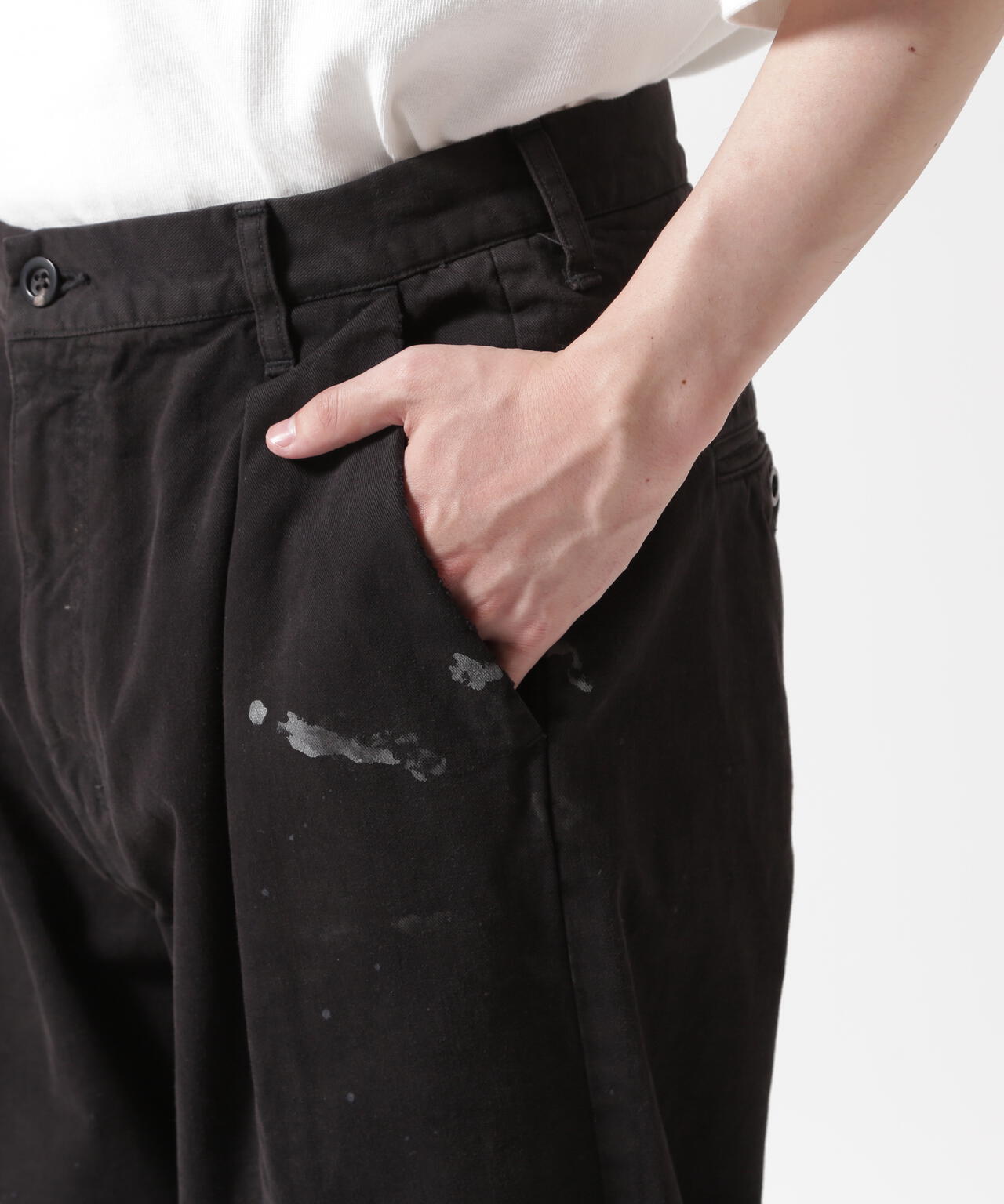 ANCELLM/アンセルム/PAINT CHINO TROUSERS