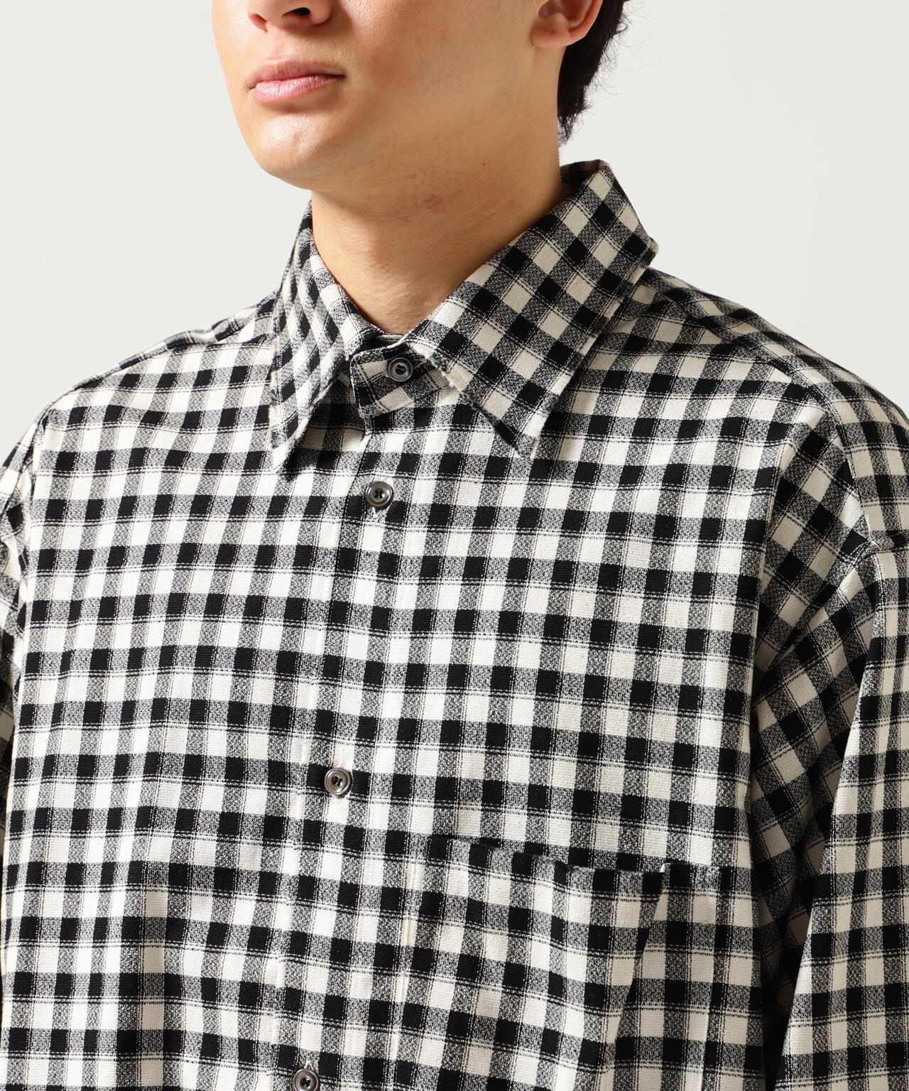 ANCELLM/アンセルム/ C/R CHECK OVER SHIRT/ANCSH55
