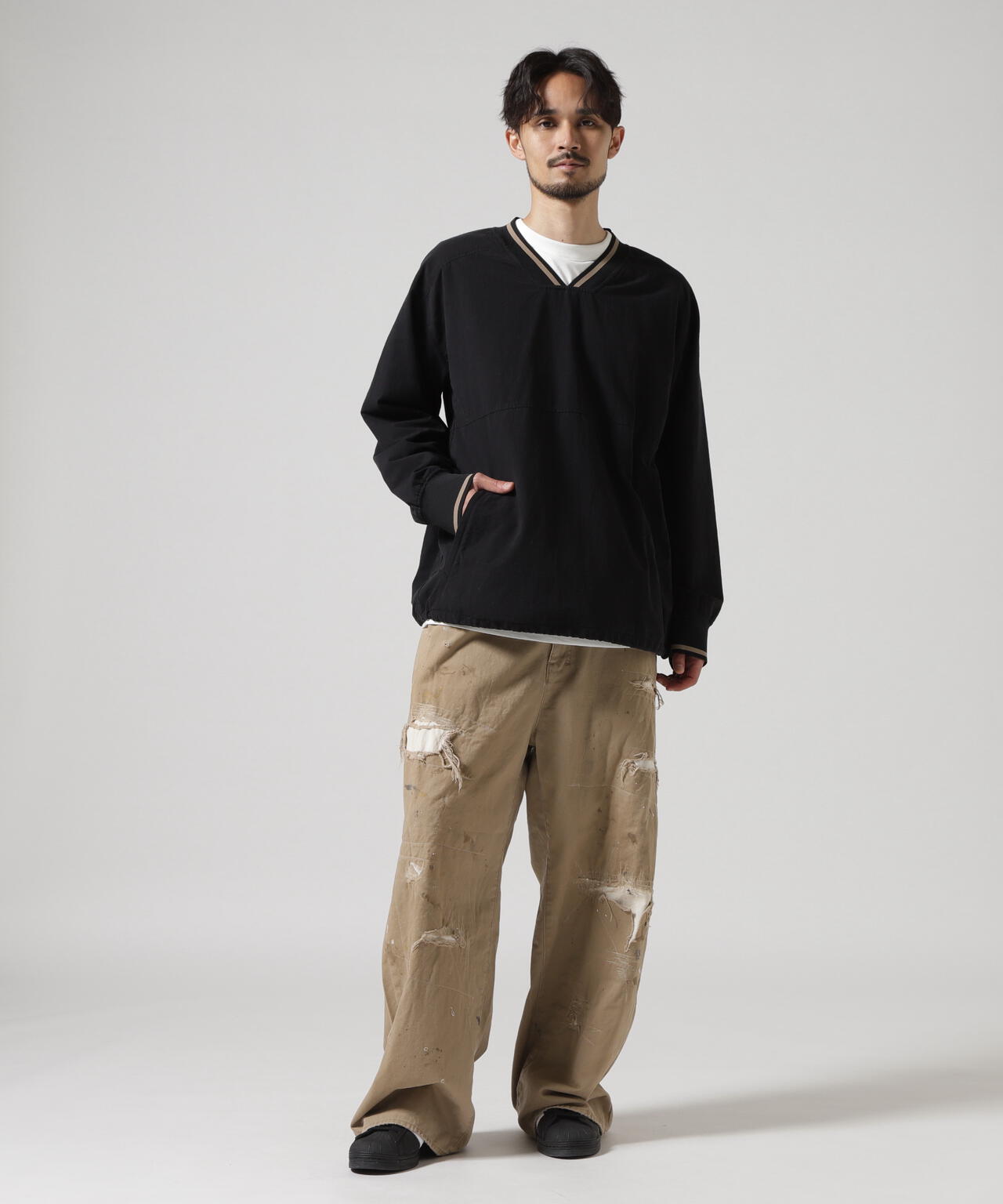 ANCELLM/アンセルム/C/N PULLOVER SHIRT