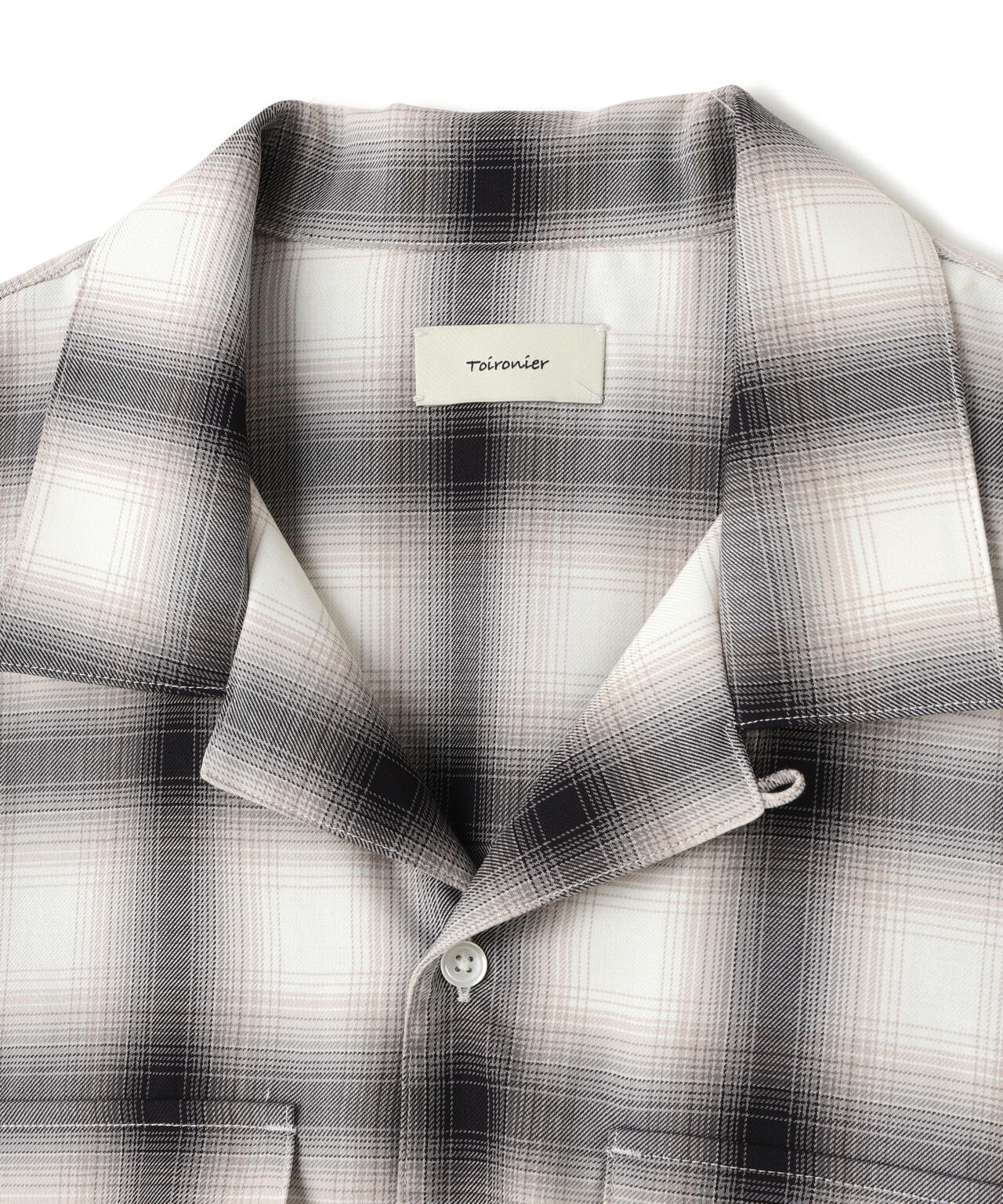 Toironier/トワロニエ/Opencollar Check Shirt
