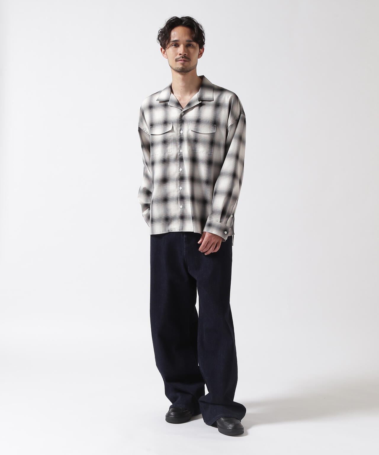 Toironier/トワロニエ/Opencollar Check Shirt