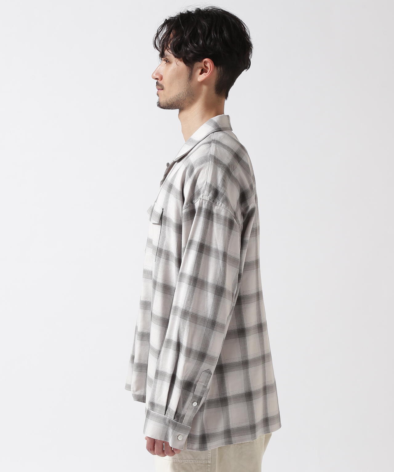 Toironier/トワロニエ/Opencollar Check Shirt