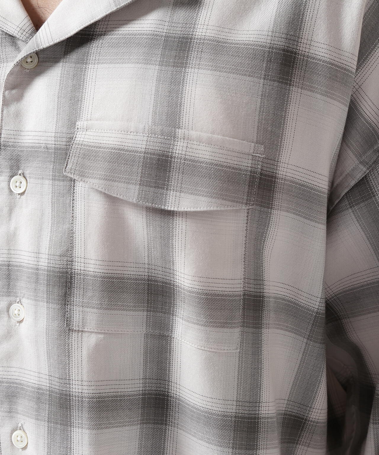 Toironier/トワロニエ/Opencollar Check Shirt