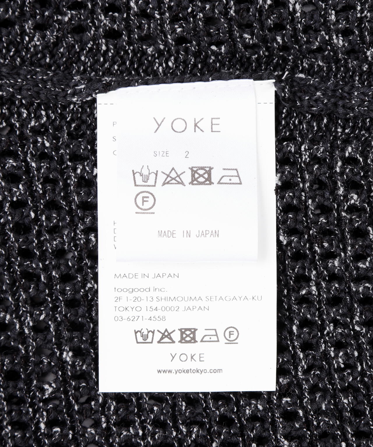 YOKE/ヨーク/MESH KNITTED CREWNECK SWEATER