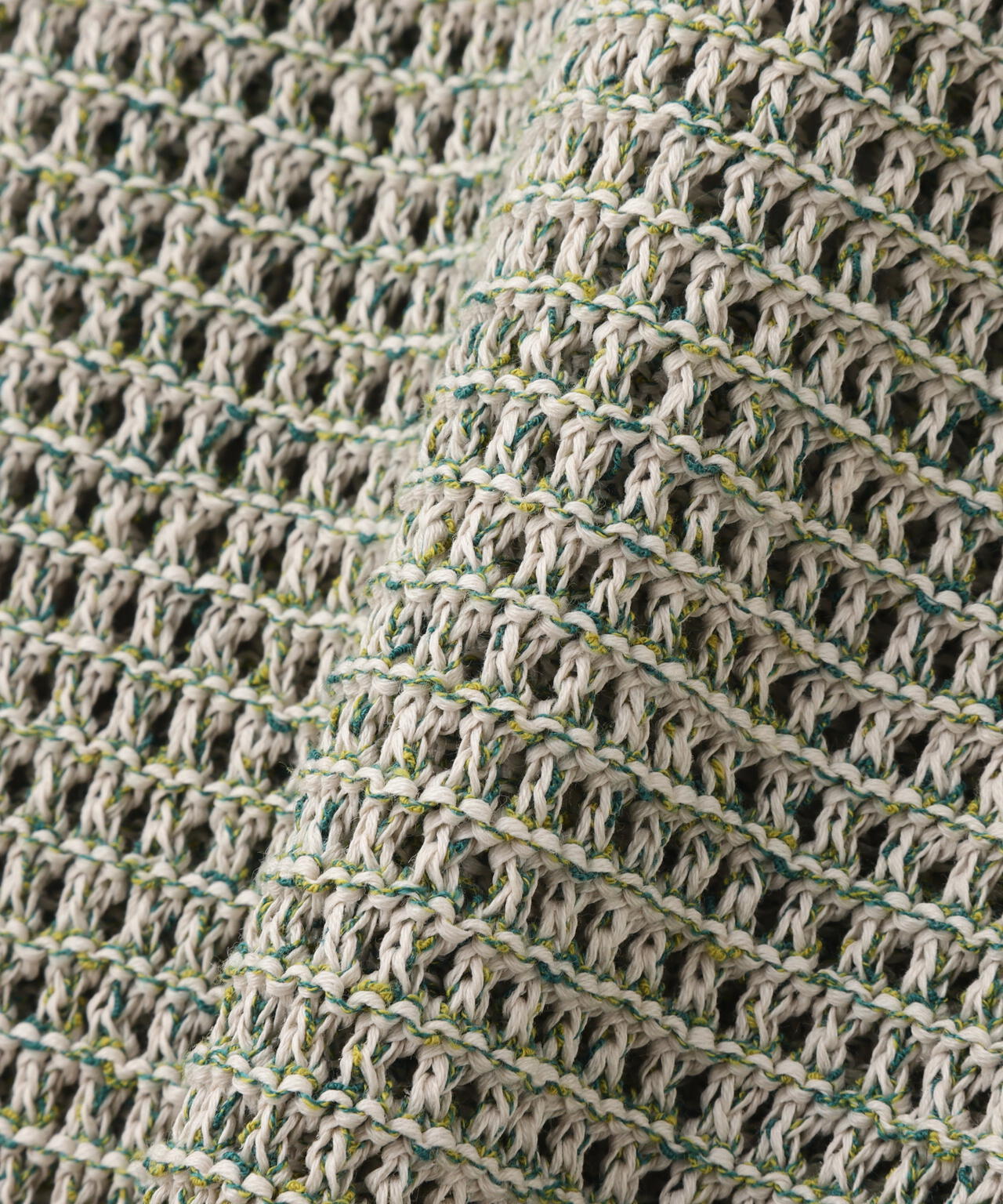 YOKE/ヨーク/MESH KNITTED CREWNECK SWEATER