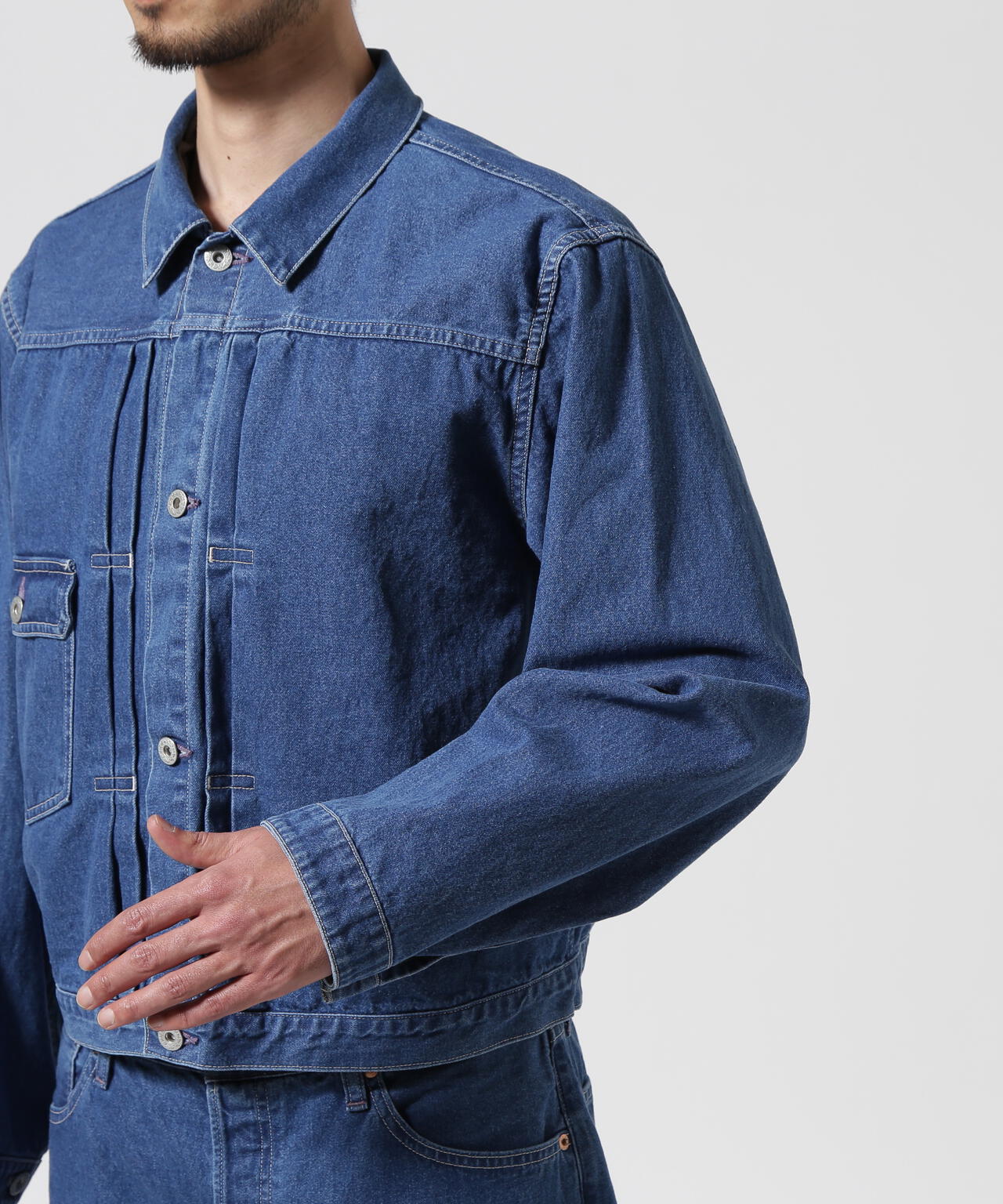 FOUNDOUR/ファウンダ/DENIM TRACKER JACKET