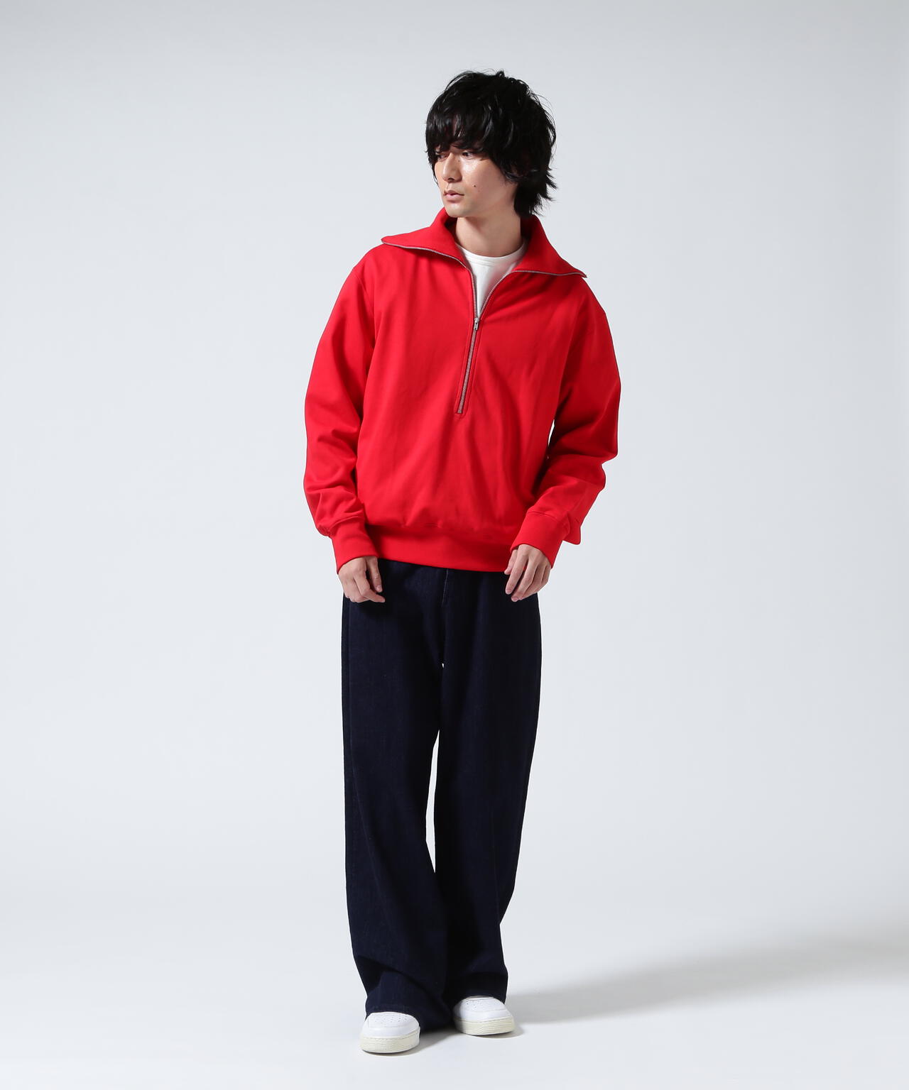 Toironier/トワロニエ/Half Zip Sweat Shirts