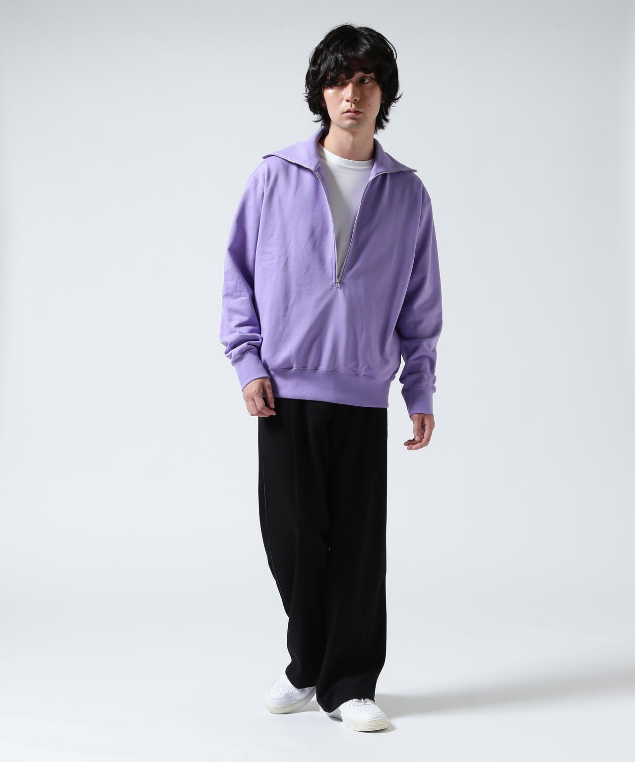 Toironier/トワロニエ/Half Zip Sweat Shirts