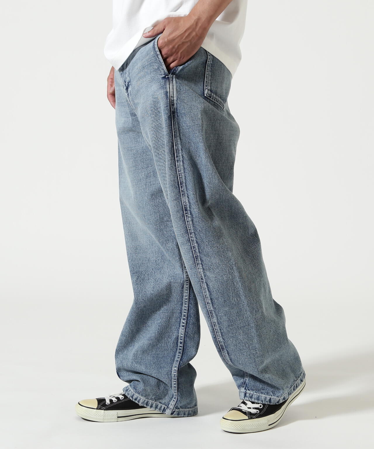 Toironier/トワロニエ/Draping Denim Trousers