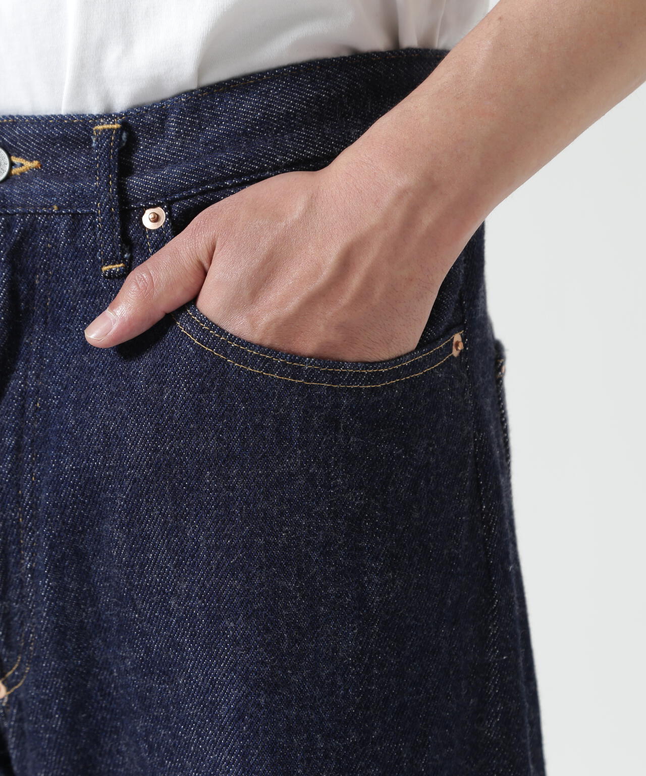 FOUNDOUR/ファウンダ/LOOSELY WOVEN DENIM WORKPT