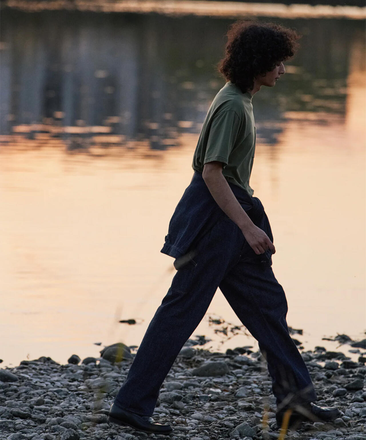 FOUNDOUR/ファウンダ/LOOSELY WOVEN DENIM WORKPT