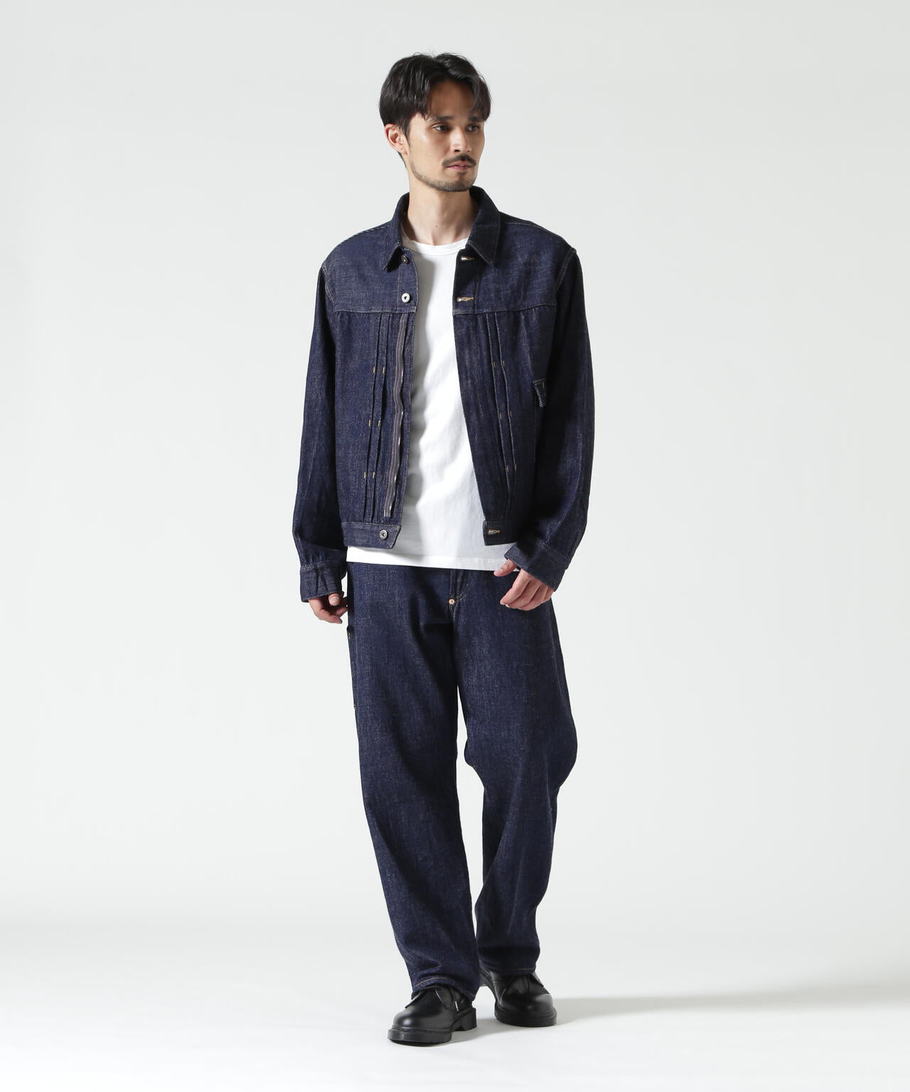 FOUNDOUR/ファウンダ/LOOSELY WOVEN DENIM WORKPT