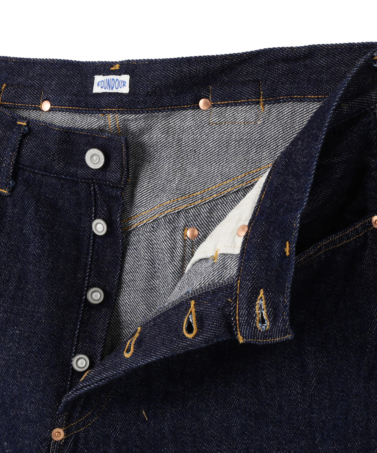 FOUNDOUR/ファウンダ/LOOSELY WOVEN DENIM WORKPT