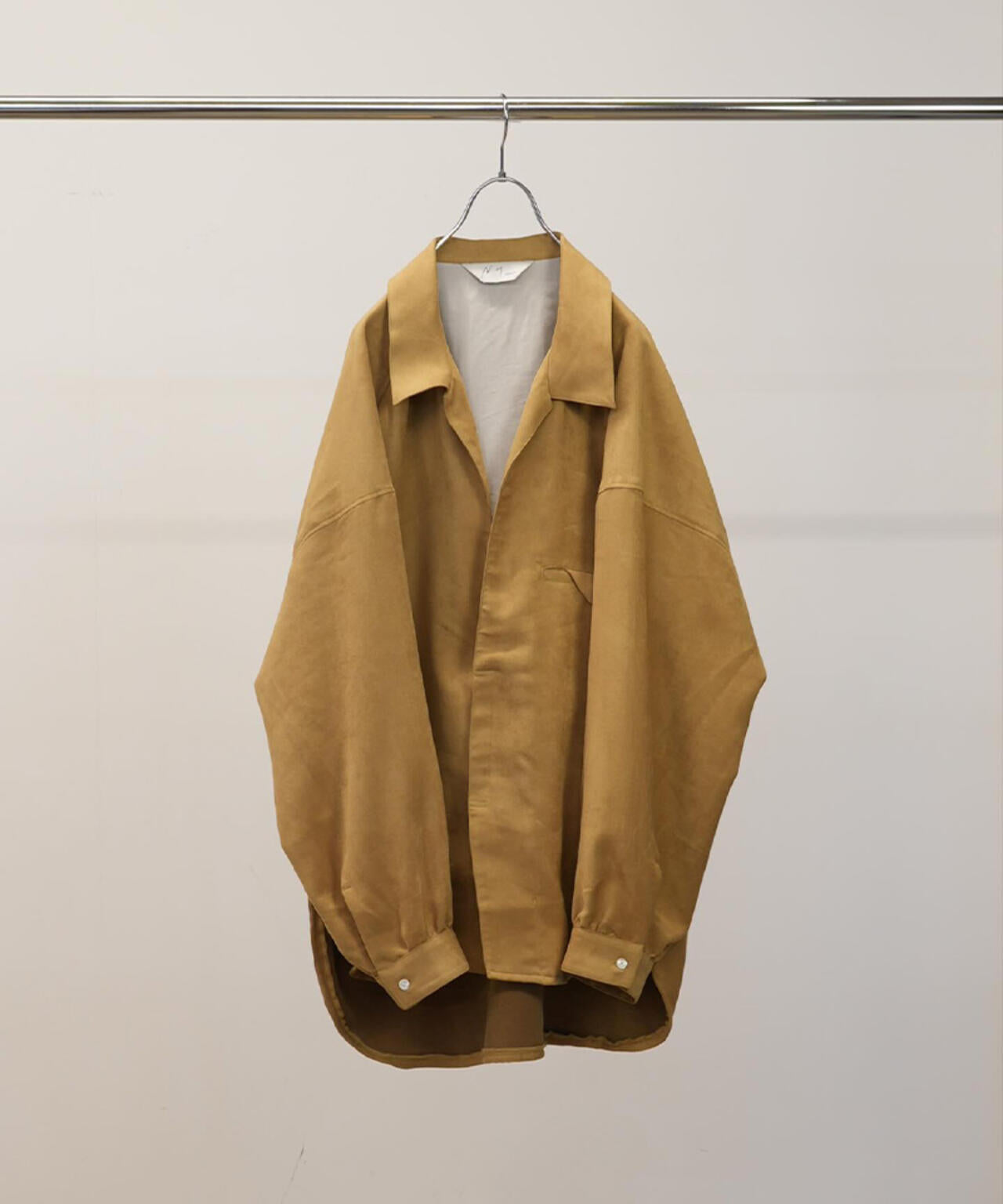 ANCELLM/アンセルム/VEGAN SUEDE LONG SHIRT/ANC-SH86-B