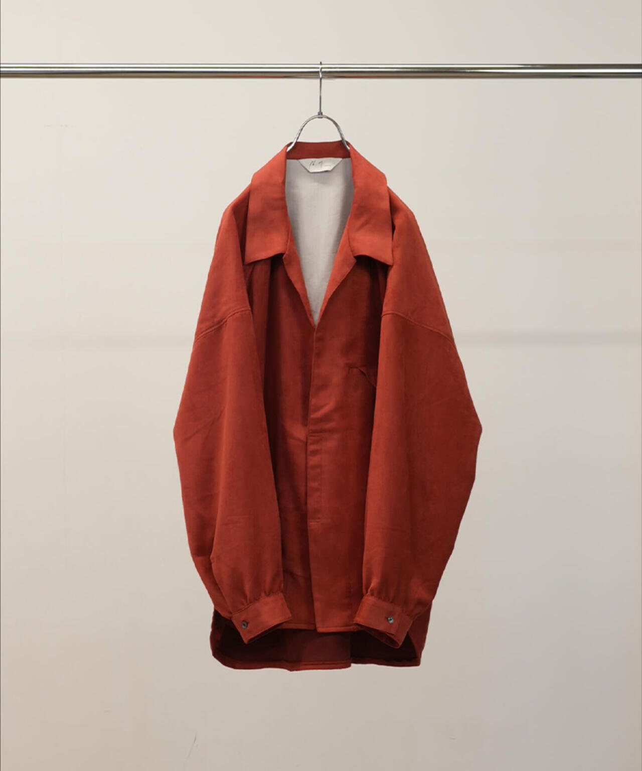 ANCELLM/アンセルム/VEGAN SUEDE LONG SHIRT/ANC-SH86-B