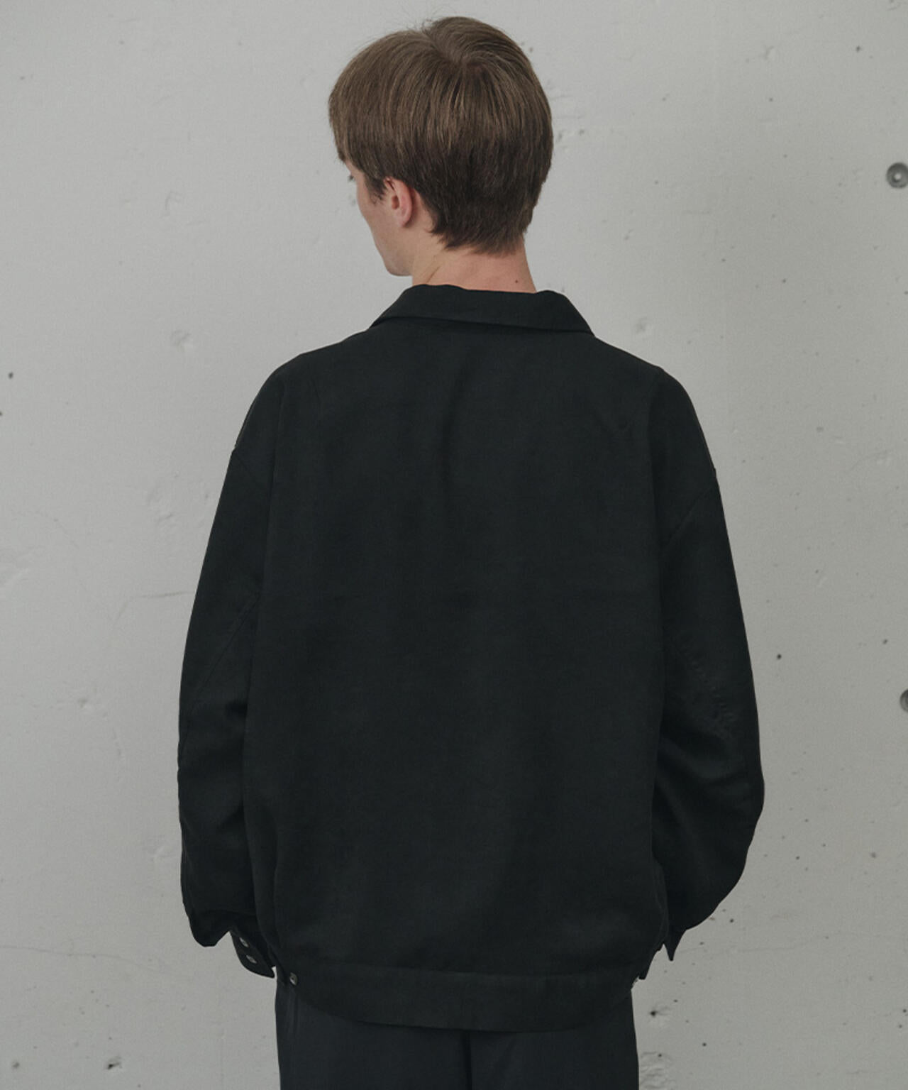 ANCELLM/アンセルム/VEGAN SUEDE OPEN COLLAR SHIRT/ANC-SH93