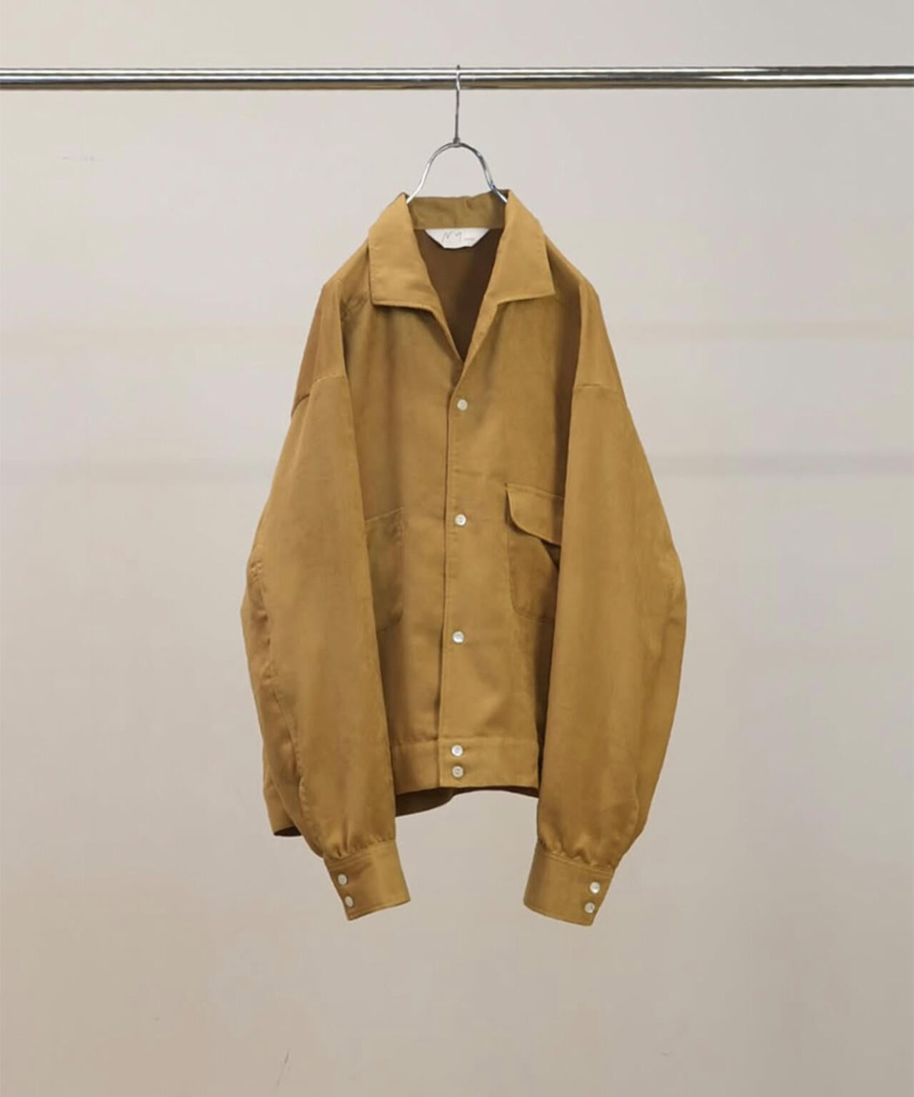 ANCELLM/アンセルム/VEGAN SUEDE OPEN COLLAR SHIRT/ANC-SH93