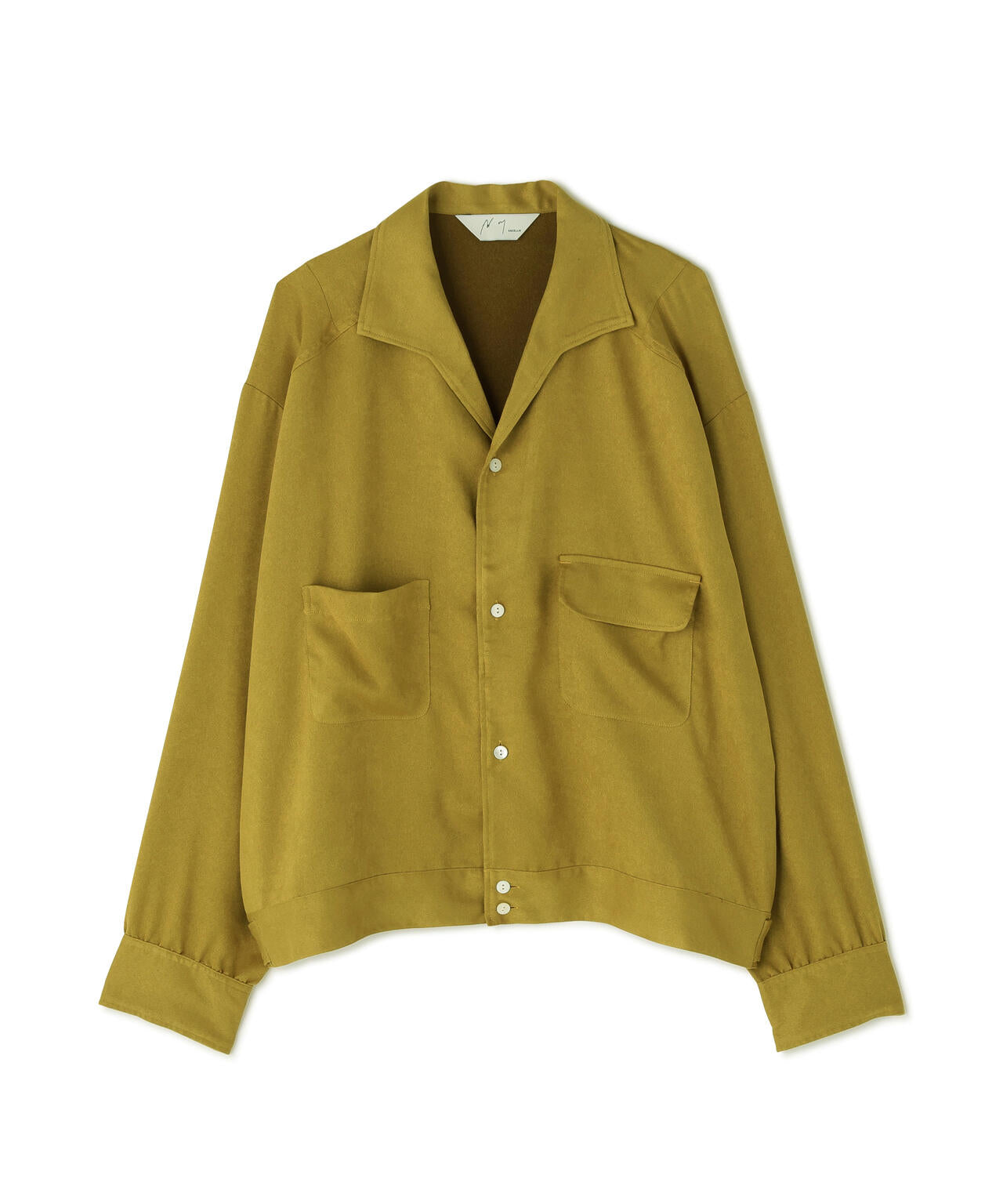 ANCELLM/アンセルム/VEGAN SUEDE OPEN COLLAR SHIRT/ANC-SH93
