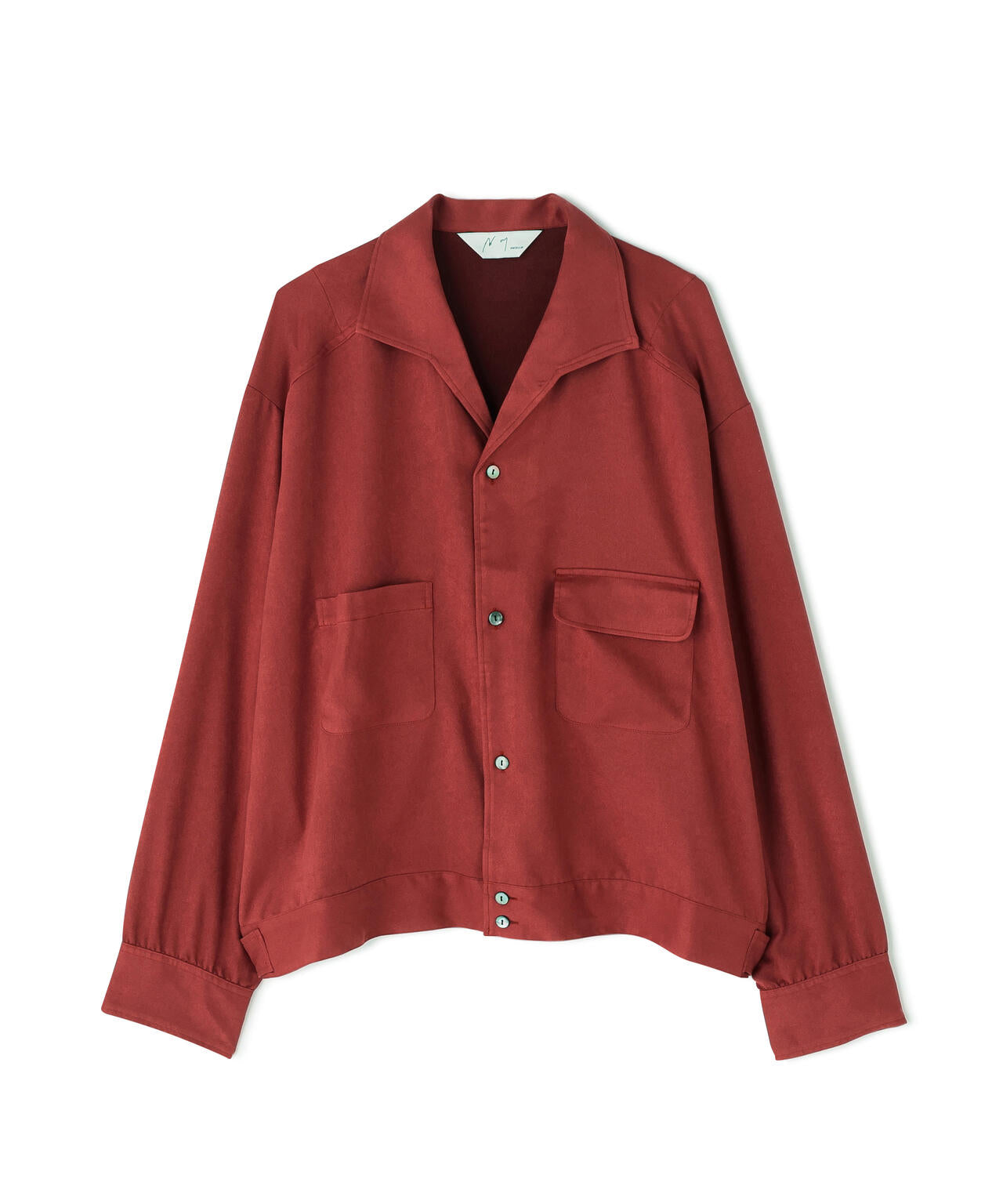 ANCELLM/アンセルム/VEGAN SUEDE OPEN COLLAR SHIRT/ANC-SH93