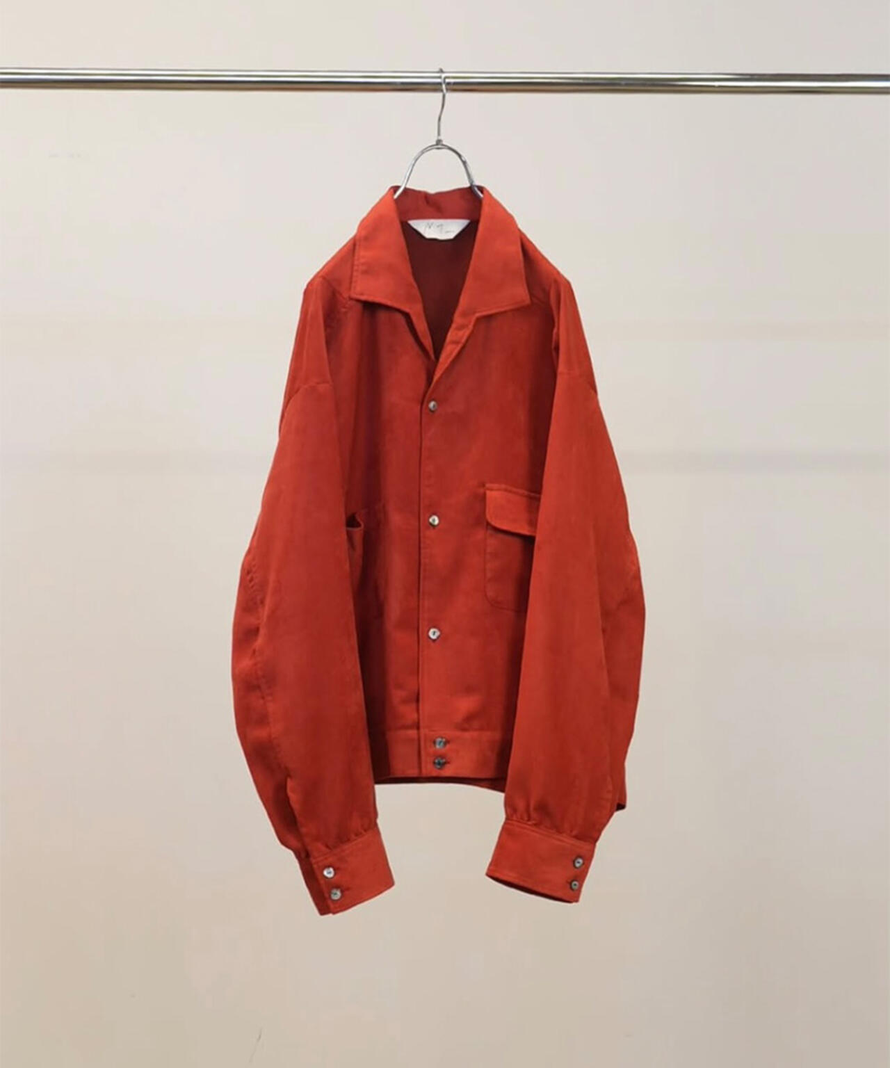 ANCELLM/アンセルム/VEGAN SUEDE OPEN COLLAR SHIRT/ANC-SH93
