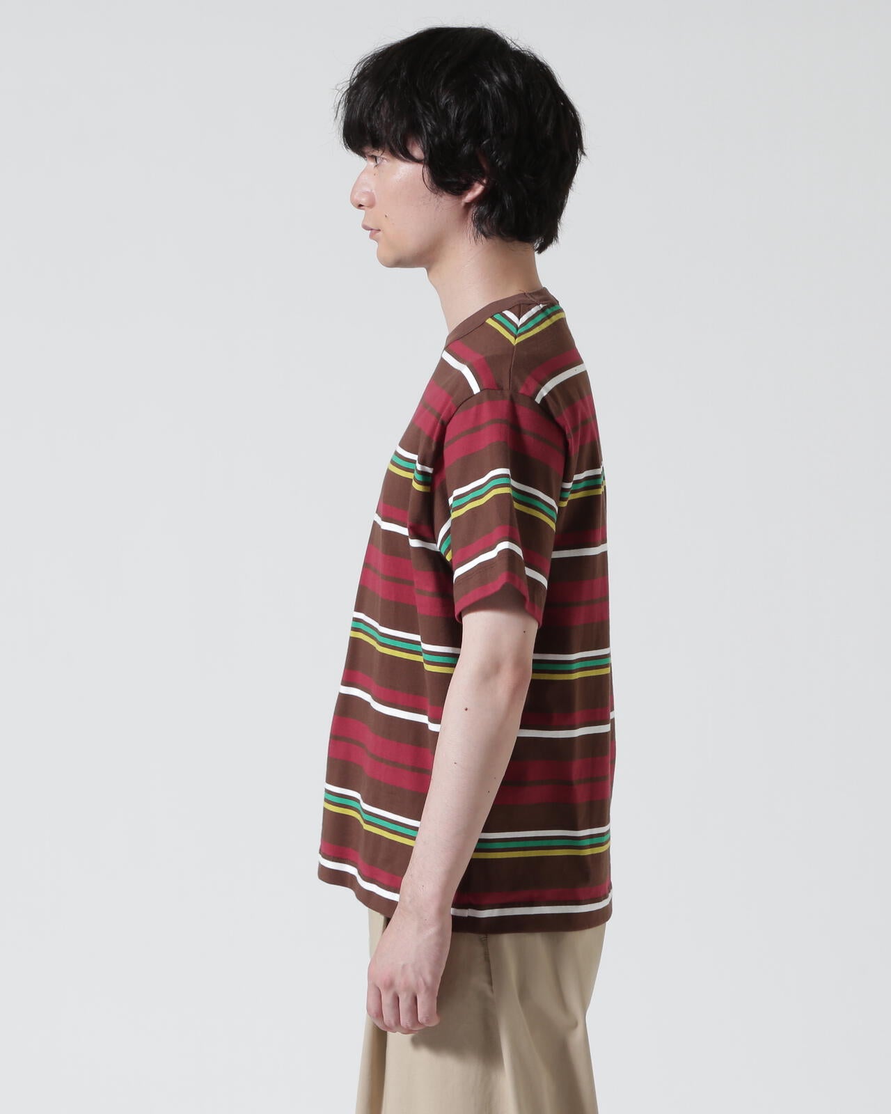 The Make Happy Studio/ザメイクハッピーストゥディオ/BORDER CREWNECK TEE