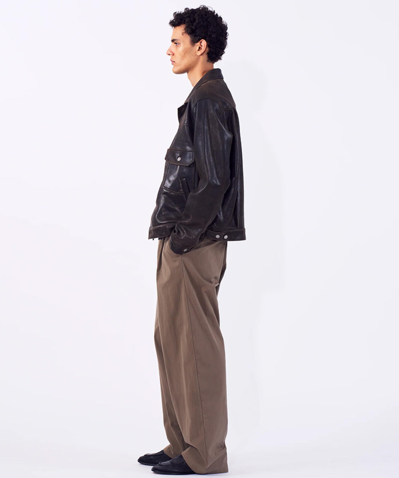 YOKE/ヨーク/Cracked Leather Trucker Jacket/YK26SS01159B
