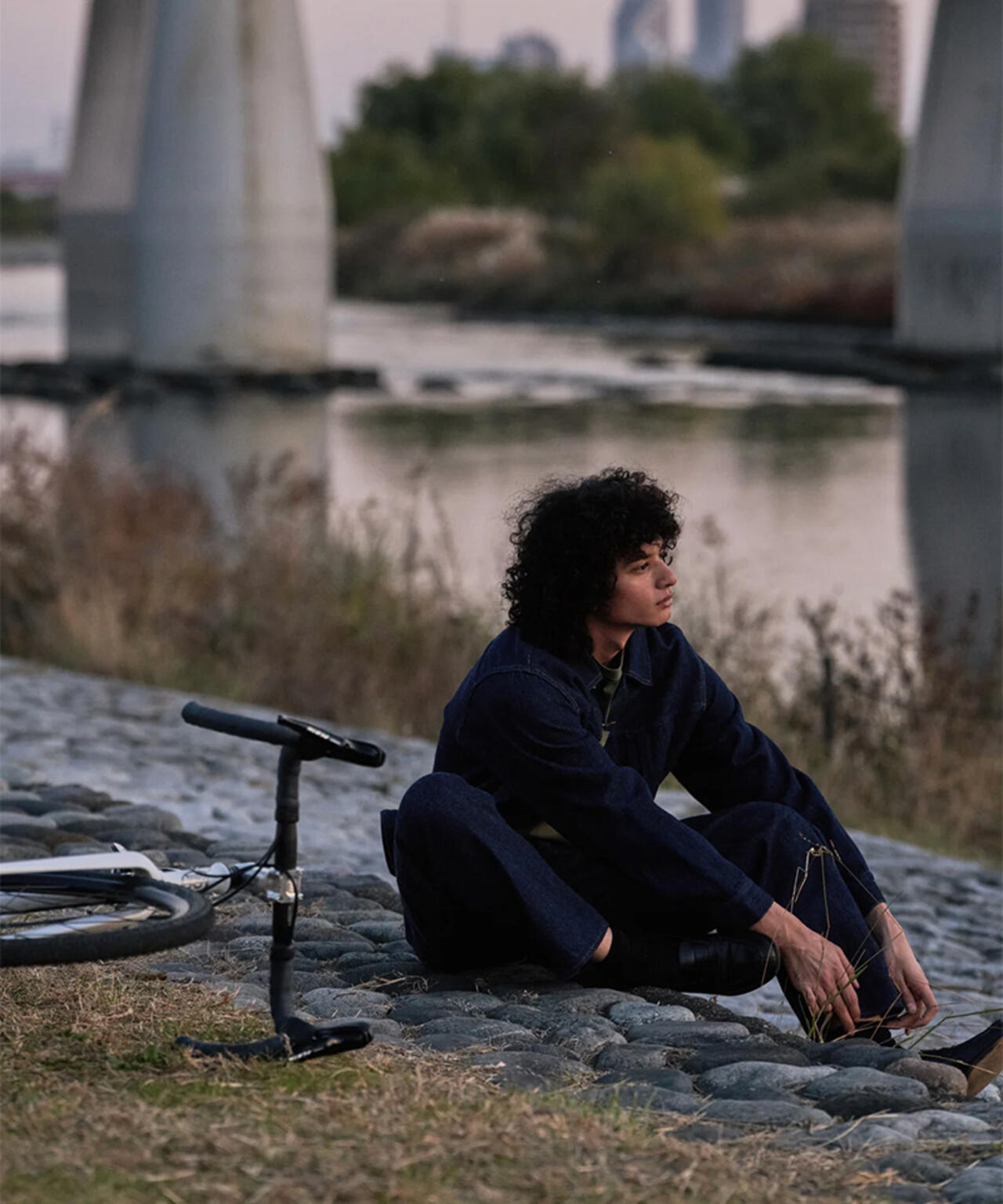 FOUNDOUR/ファウンダ/LOOSELY WOVEN DENIM BLOUSON