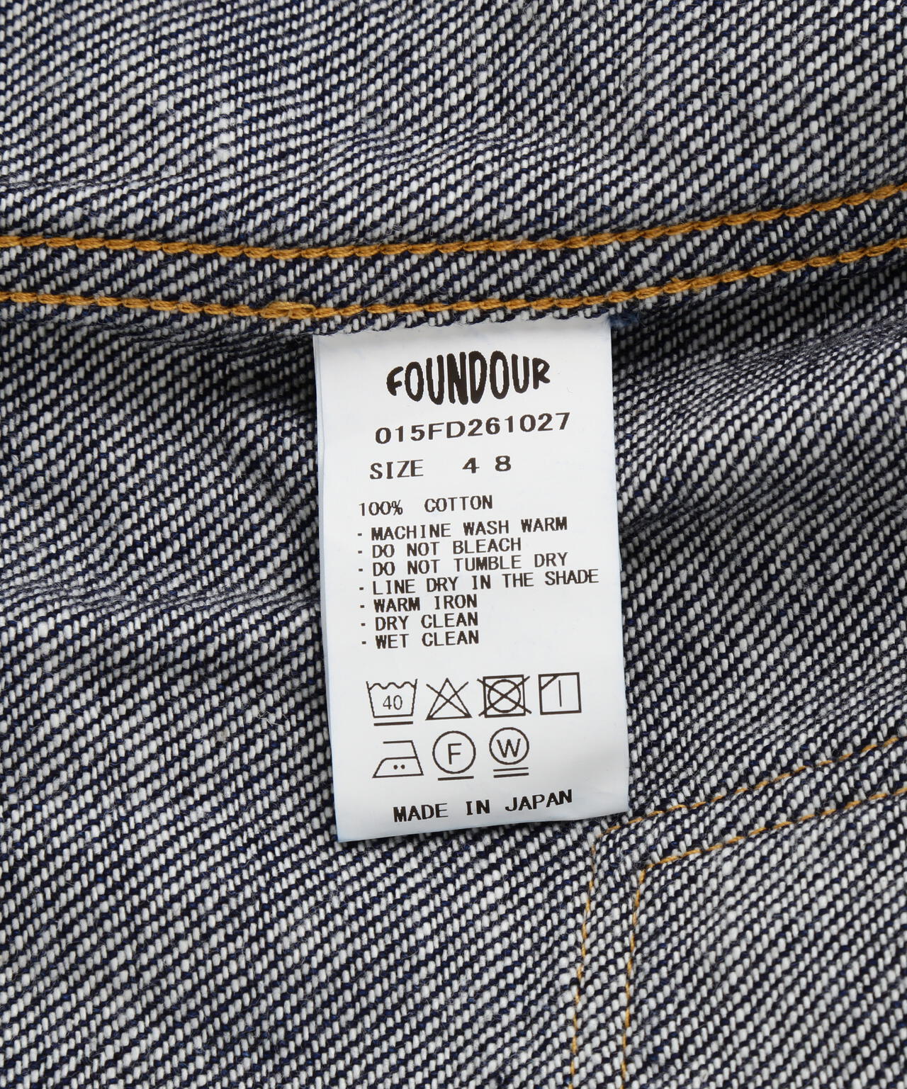 FOUNDOUR/ファウンダ/LOOSELY WOVEN DENIM BLOUSON