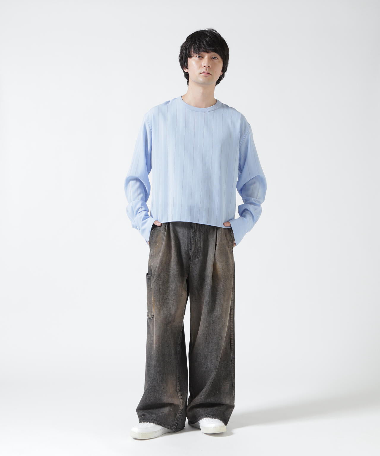 Toironier/トワロニエ/No Collar Back Zip Shirts