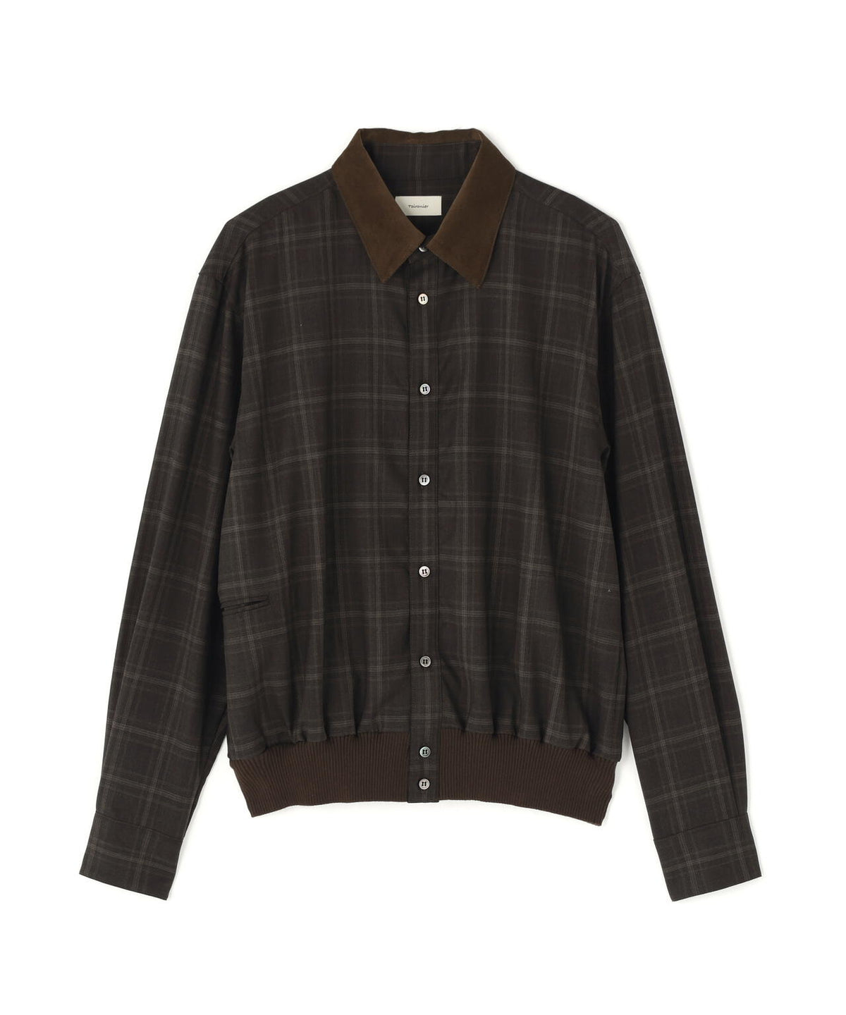 Toironier/トワロニエ/Ribbed Hem Wool Shirts