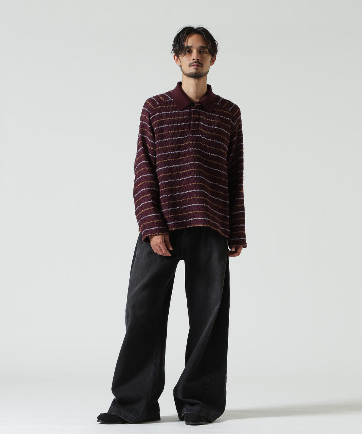 ANCELLM/アンセルム/CUT BORDER SKIPPER SHIRT/ANC-CT182