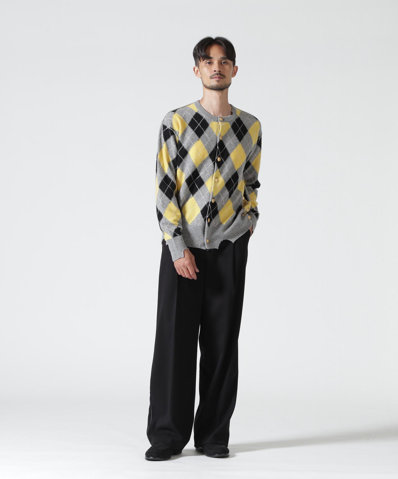MASU/エムエーエスユー/DIAMOND SCRAPED CARDIGAN/M26H9KN003