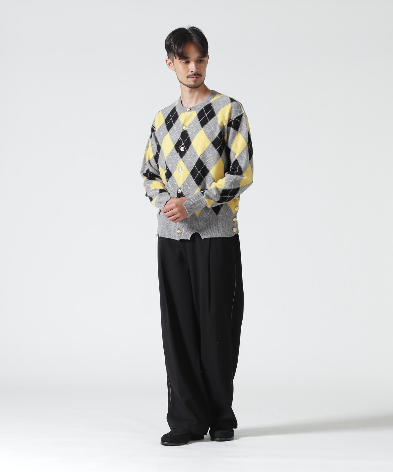 MASU/エムエーエスユー/DIAMOND SCRAPED CARDIGAN/M26H9KN003