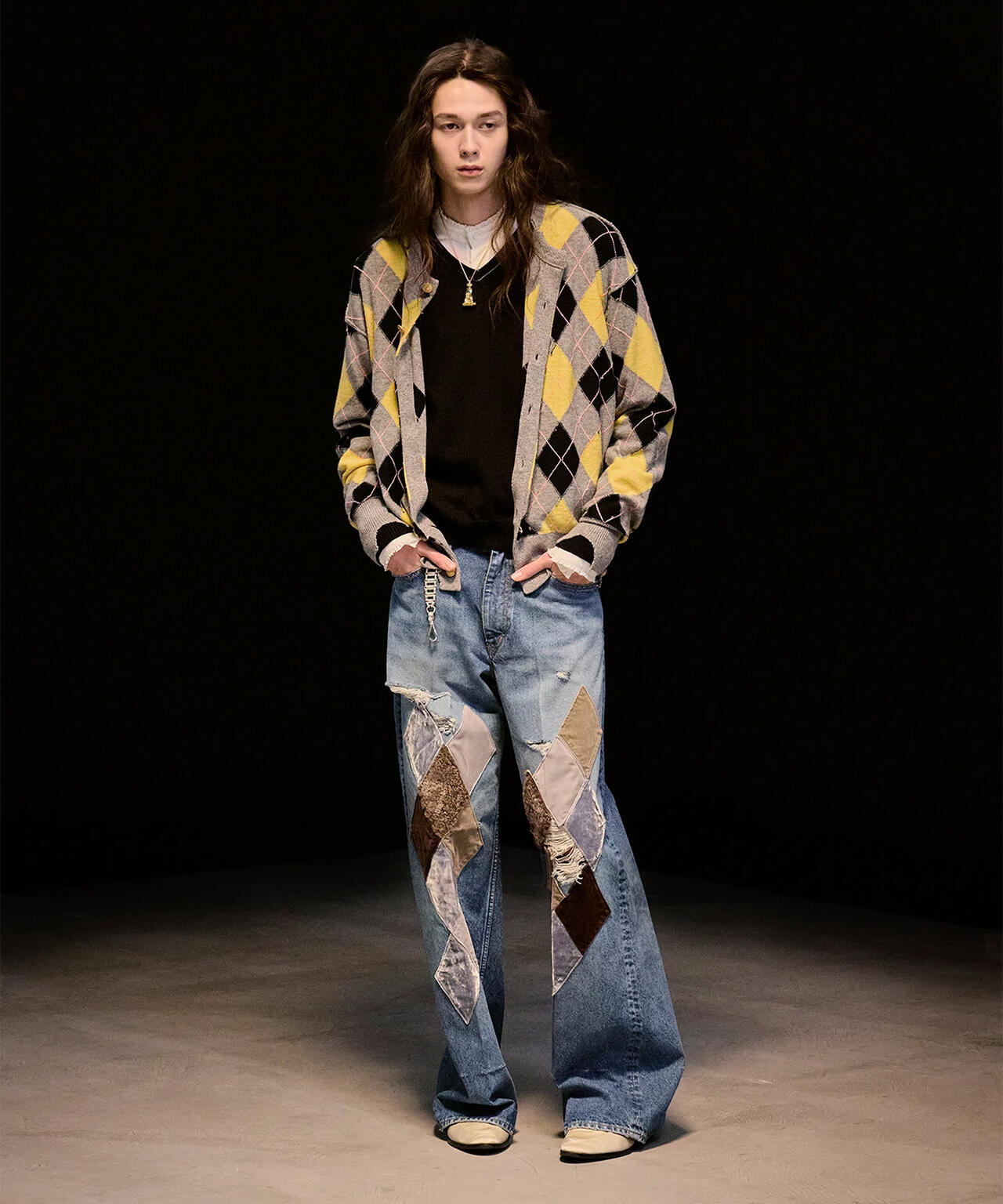 MASU/エムエーエスユー/DIAMOND SCRAPED CARDIGAN/M26H9KN003