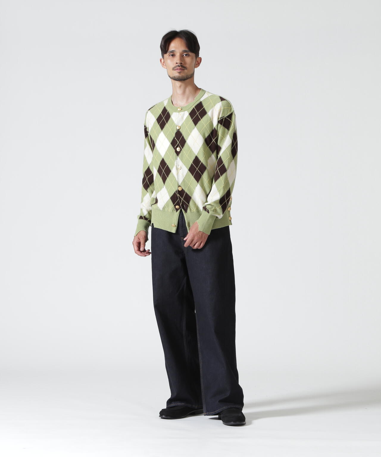 MASU/エムエーエスユー/DIAMOND SCRAPED CARDIGAN/M26H9KN003