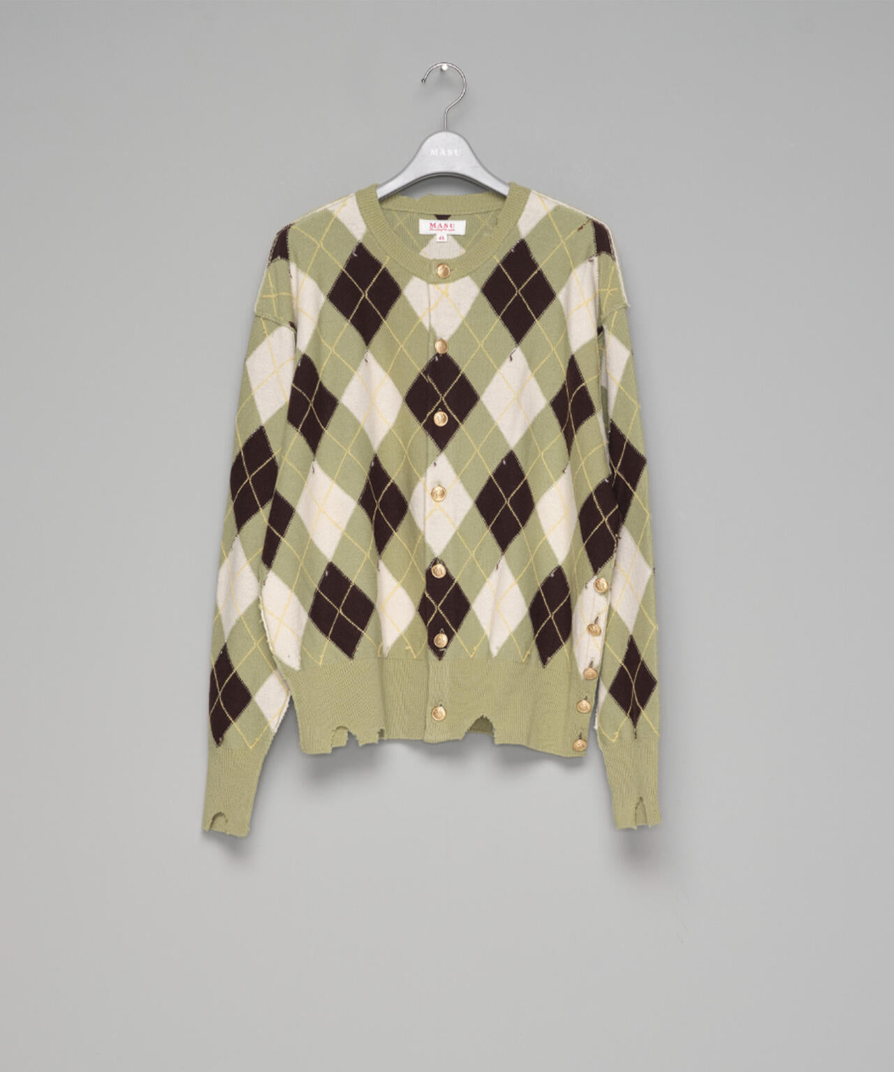 MASU/エムエーエスユー/DIAMOND SCRAPED CARDIGAN/M26H9KN003