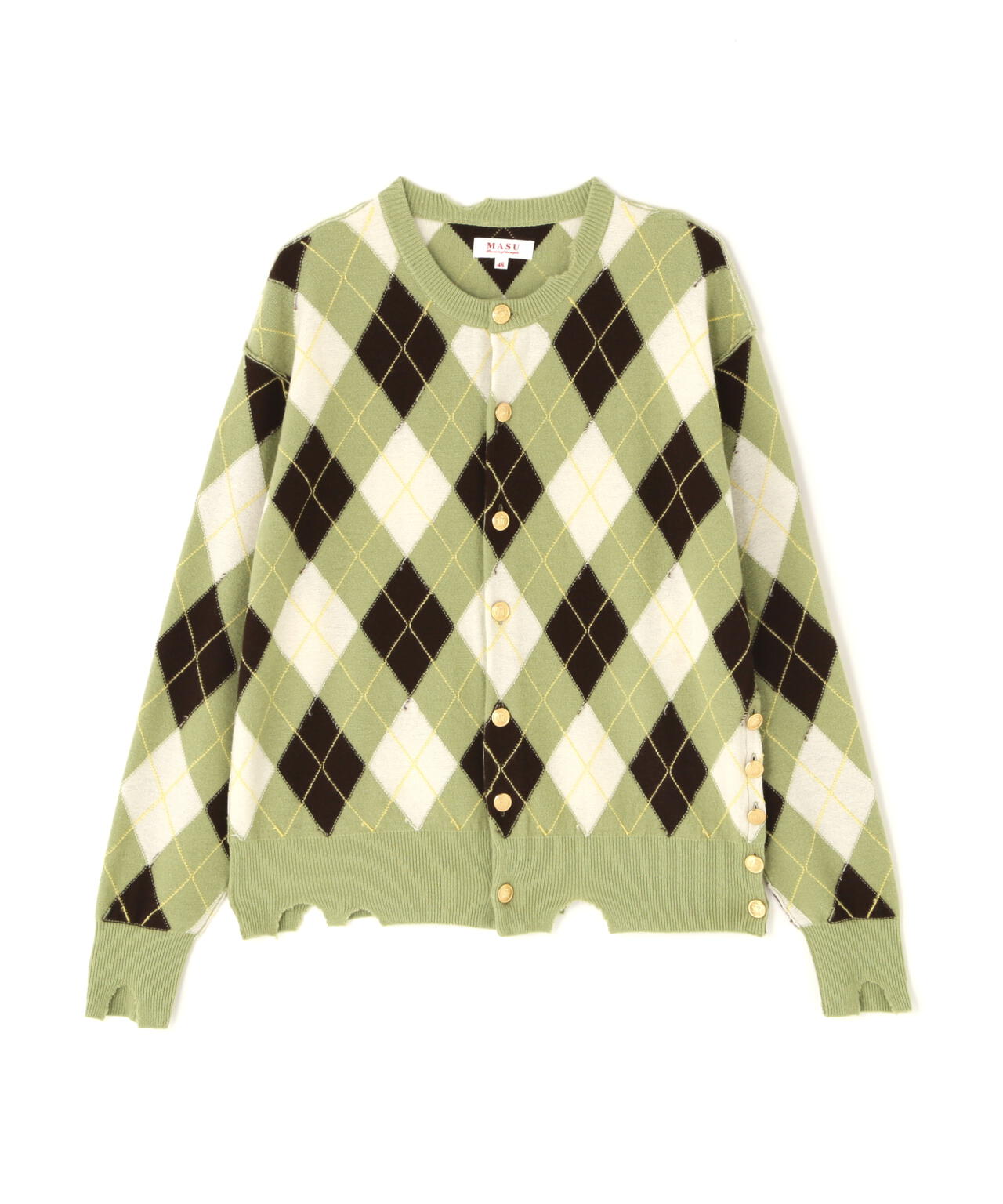 MASU/エムエーエスユー/DIAMOND SCRAPED CARDIGAN/M26H9KN003