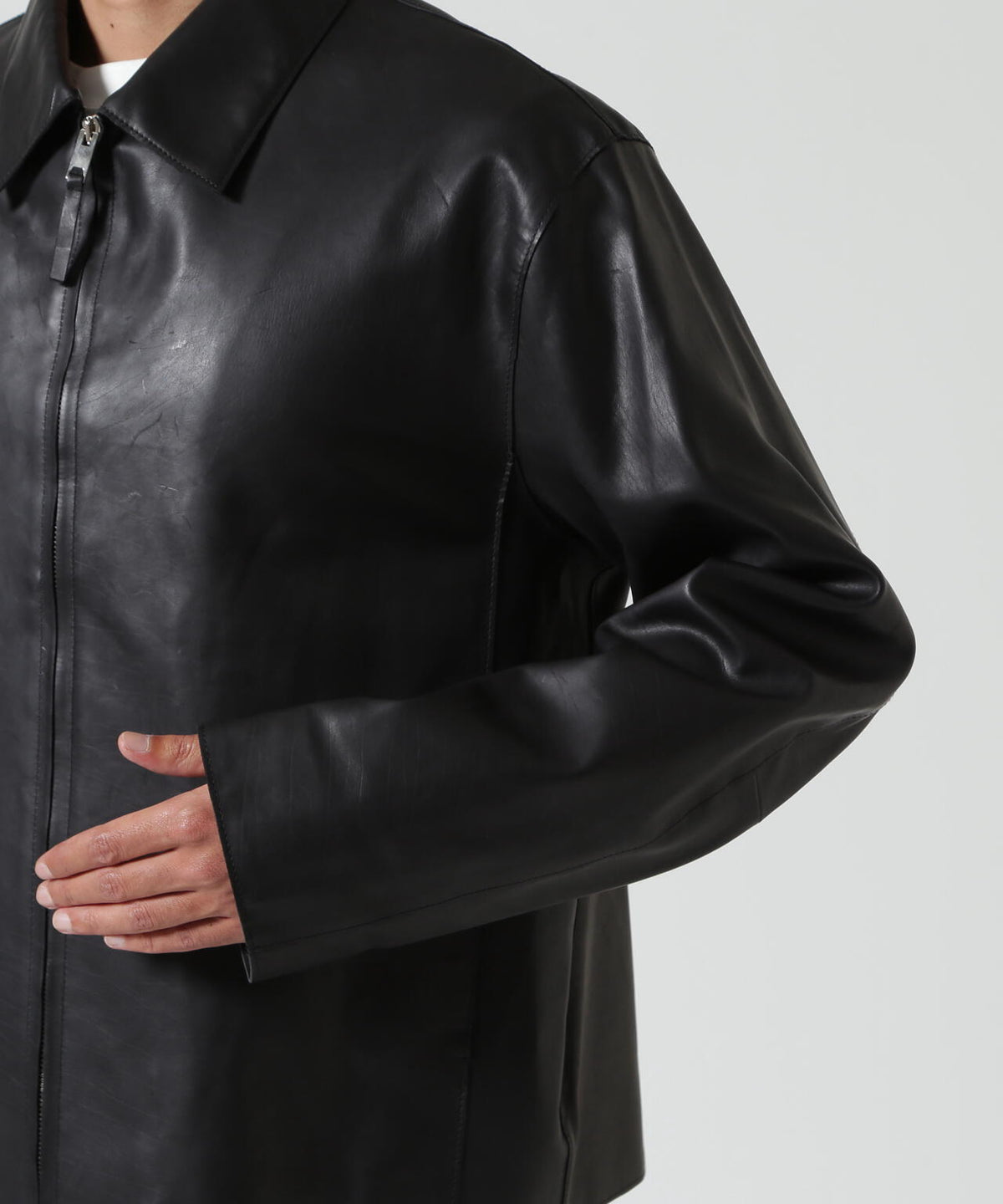YOKE/ヨーク/Calf Nappa Leather Minimal Blouson/YK26FW01308B