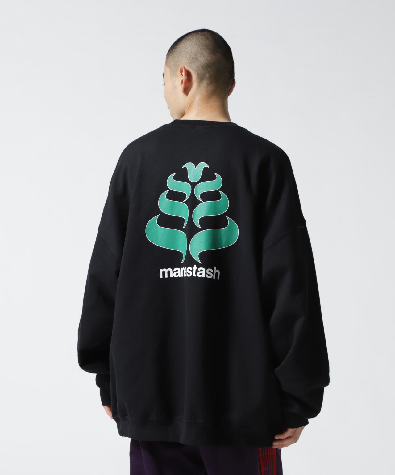 MANASTASH/マナスタッシュ/StackLogo CrewneckSweat/グラフィックプリントクルーネックスウェット
