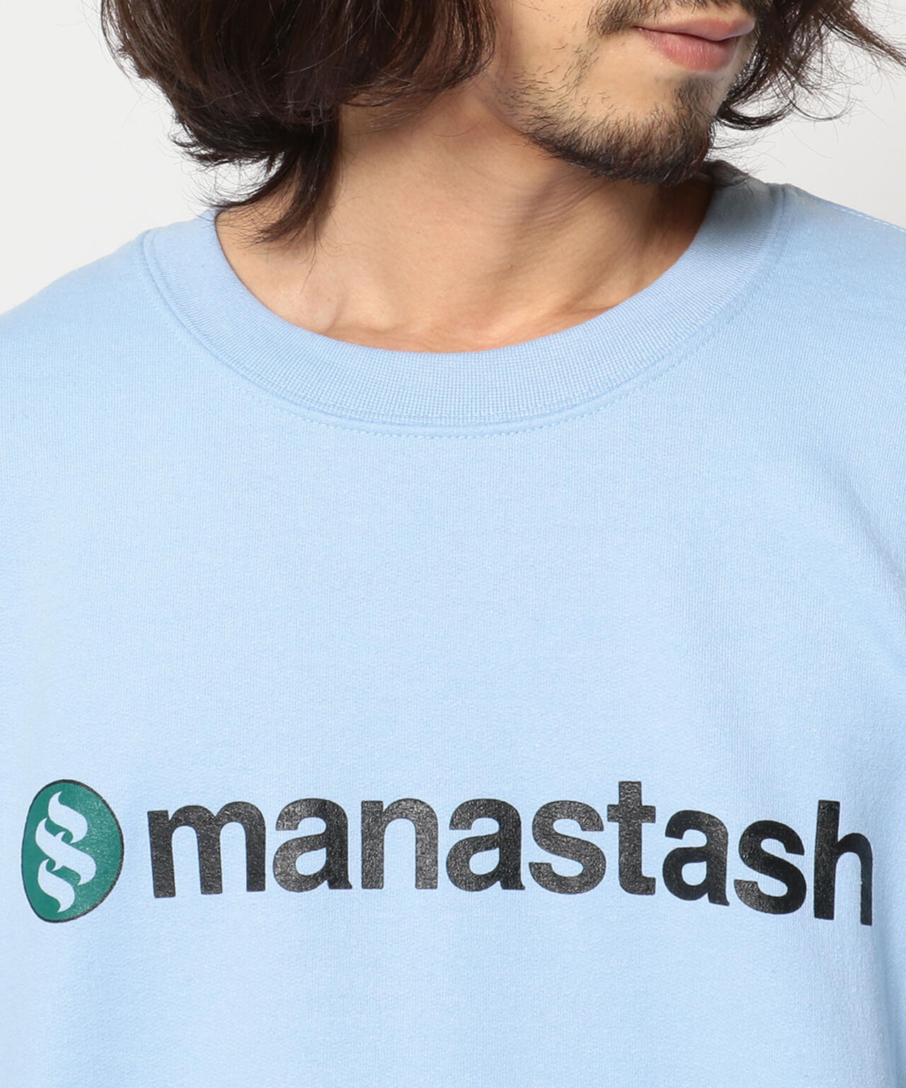 MANASTASH/マナスタッシュ/StackLogo CrewneckSweat/グラフィックプリントクルーネックスウェット