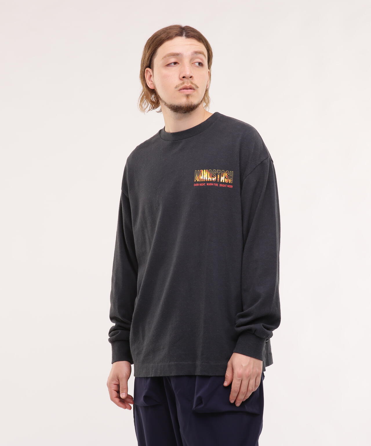 MANASTASH/マナスタッシュ/HEMP L/S TEE DARK NIGHT