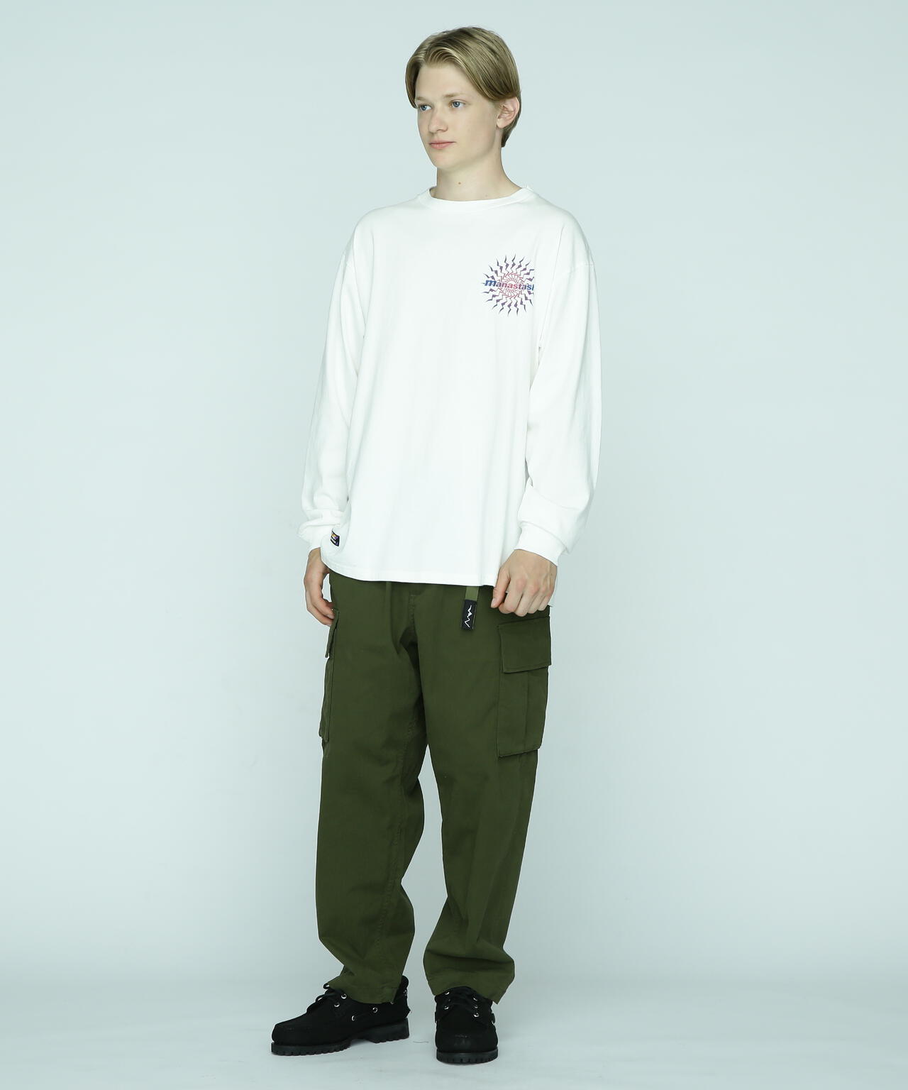 MANASTASH/マナスタッシュ/PUMICE L/S TEE MTN BURST