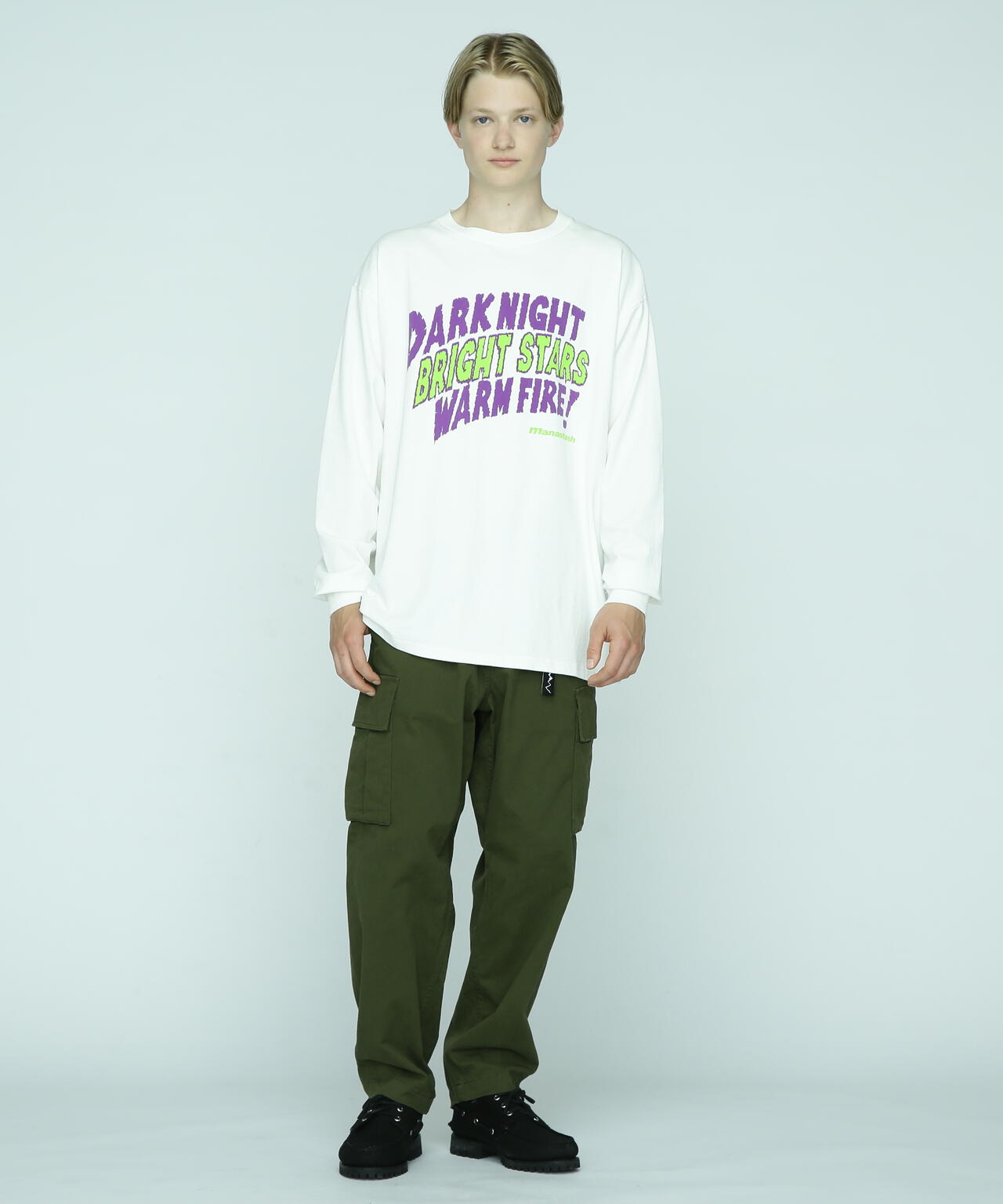 MANASTASH/マナスタッシュ/PUMICE L/S TEE DARK NIGHT