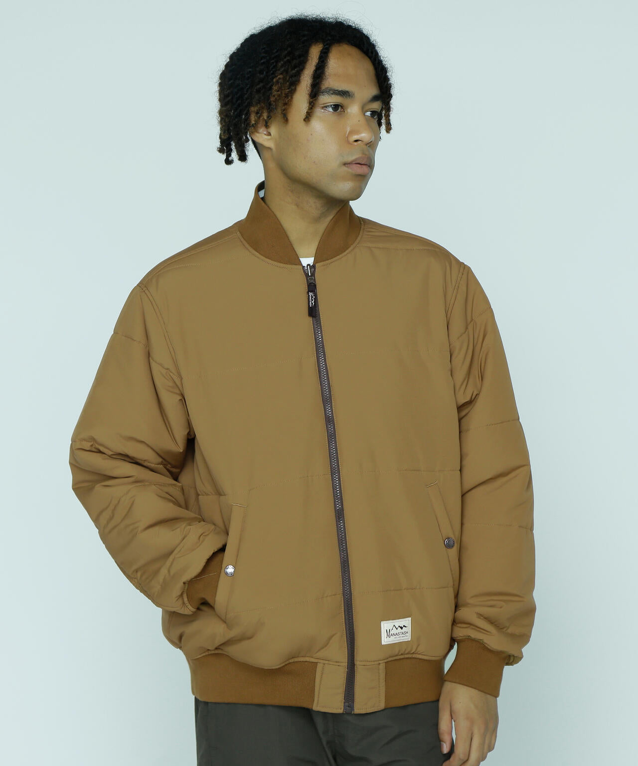 MANASTASH/REVERSIBLE NYLON VARSITY JACKET